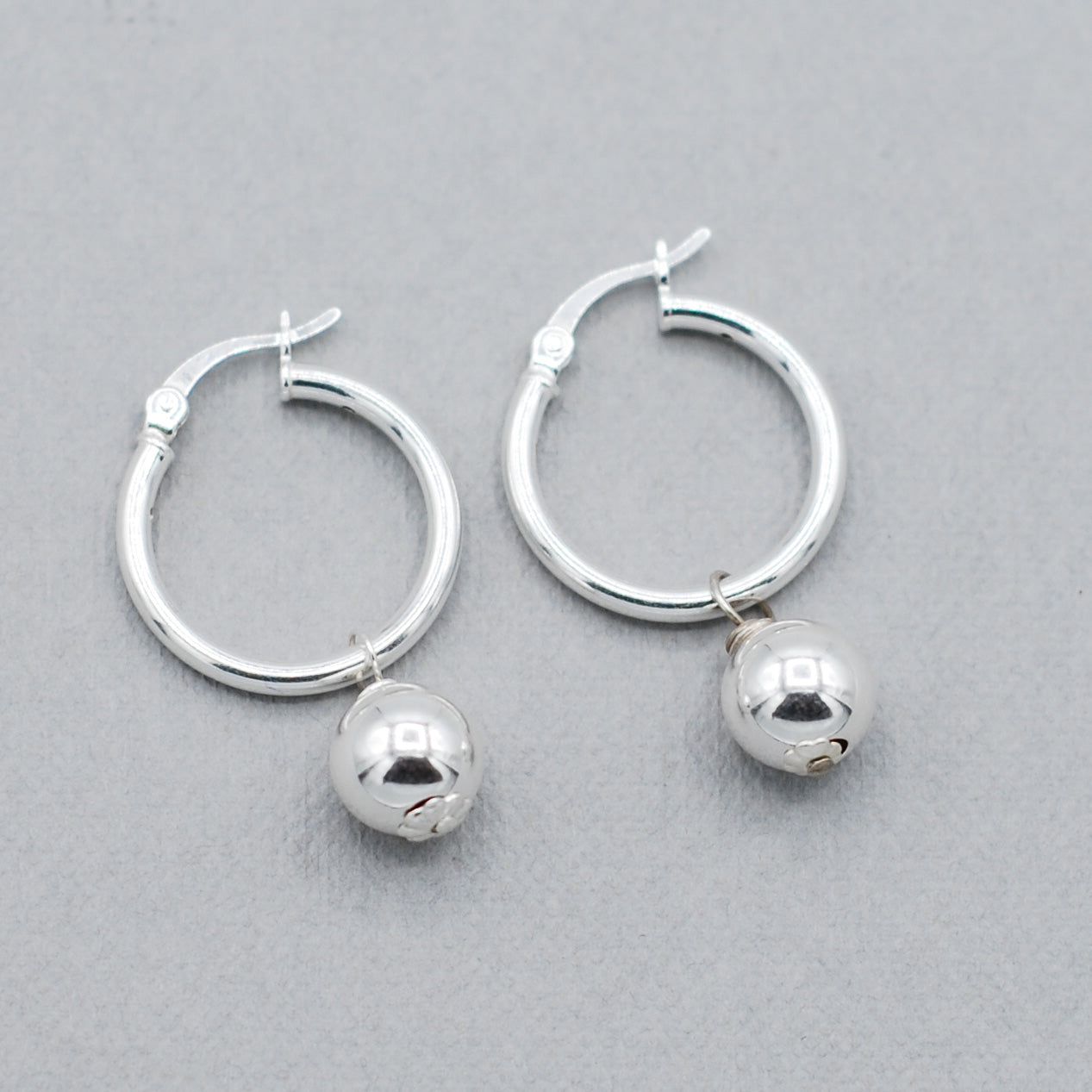 Tube Hoops & Sterling Silver Drops