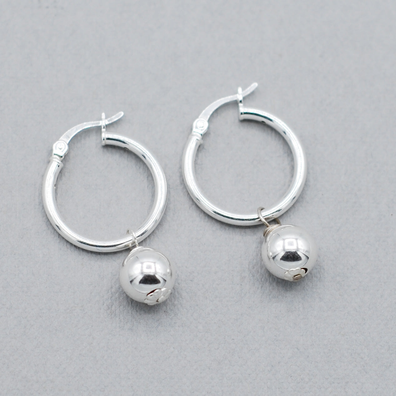 Tube Hoops & Sterling Silver Drops - Jewel Ya