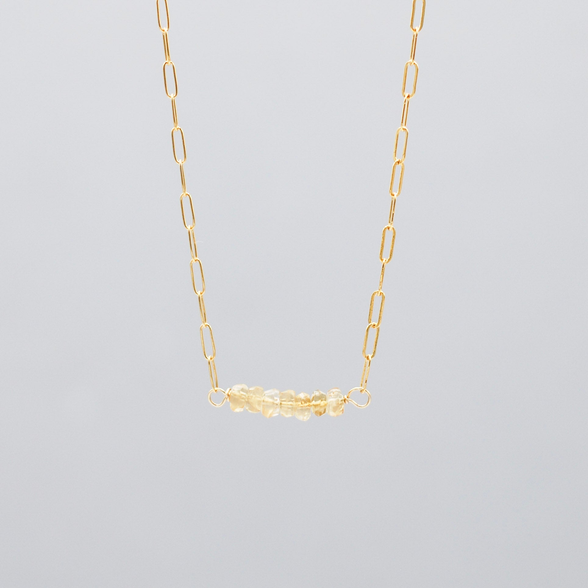 Birthstone Paperclip Necklace - Jewel Ya