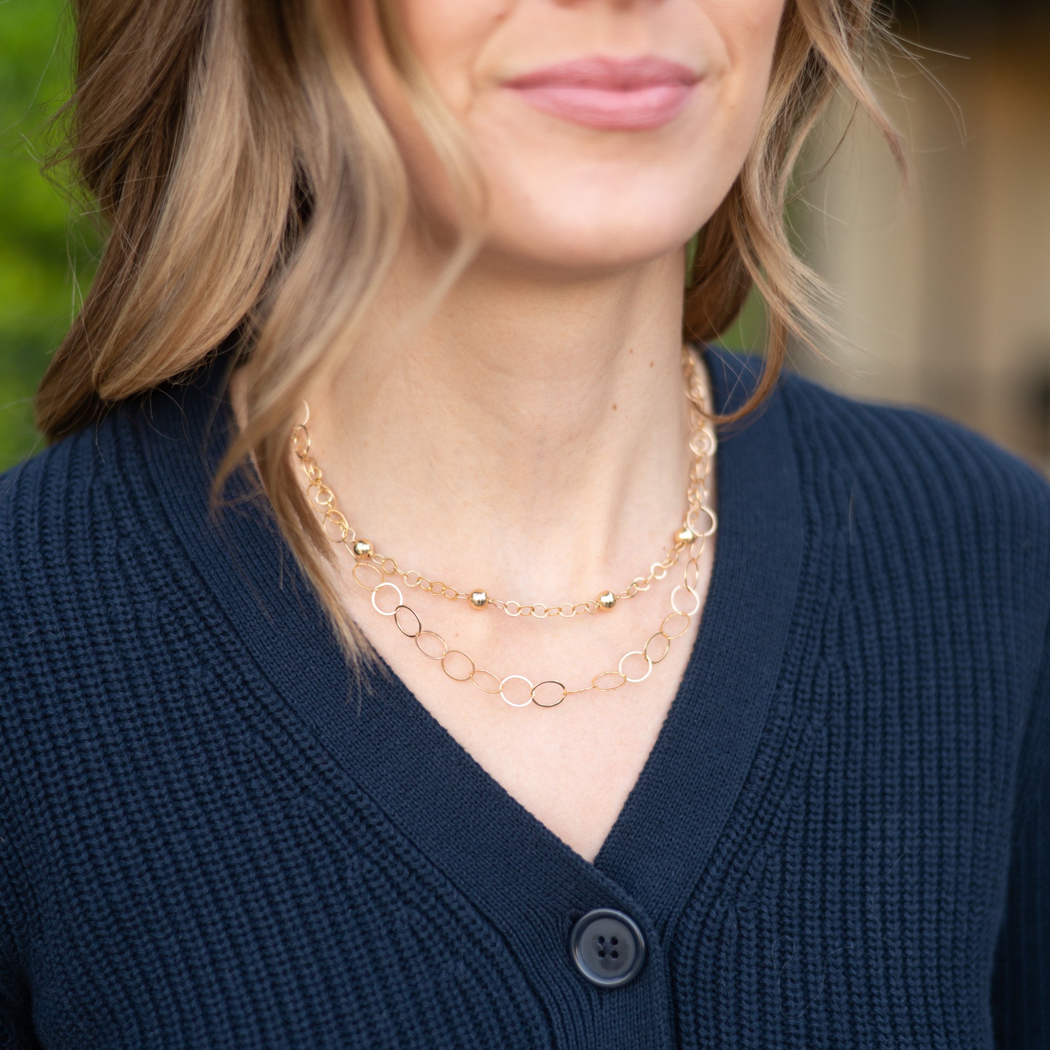 14k Gold Filled 10mm Circle Layering Chain - Jewel Ya