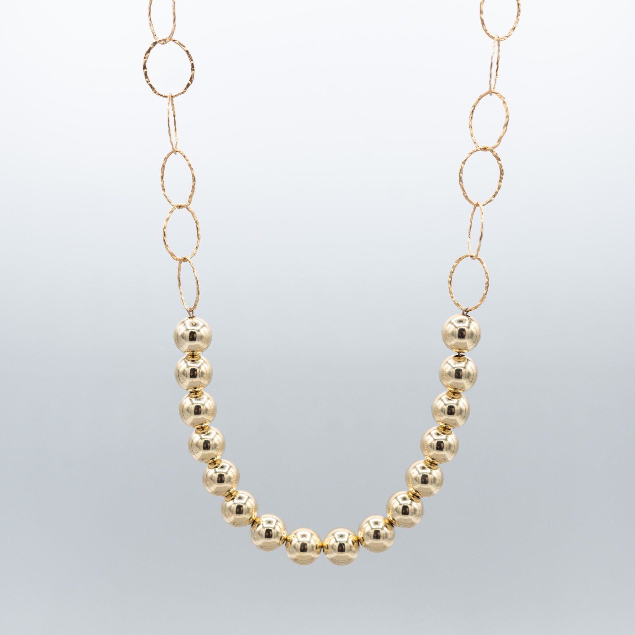 14k Gold Filled Beaded Lux & Chain Necklace - Jewel Ya
