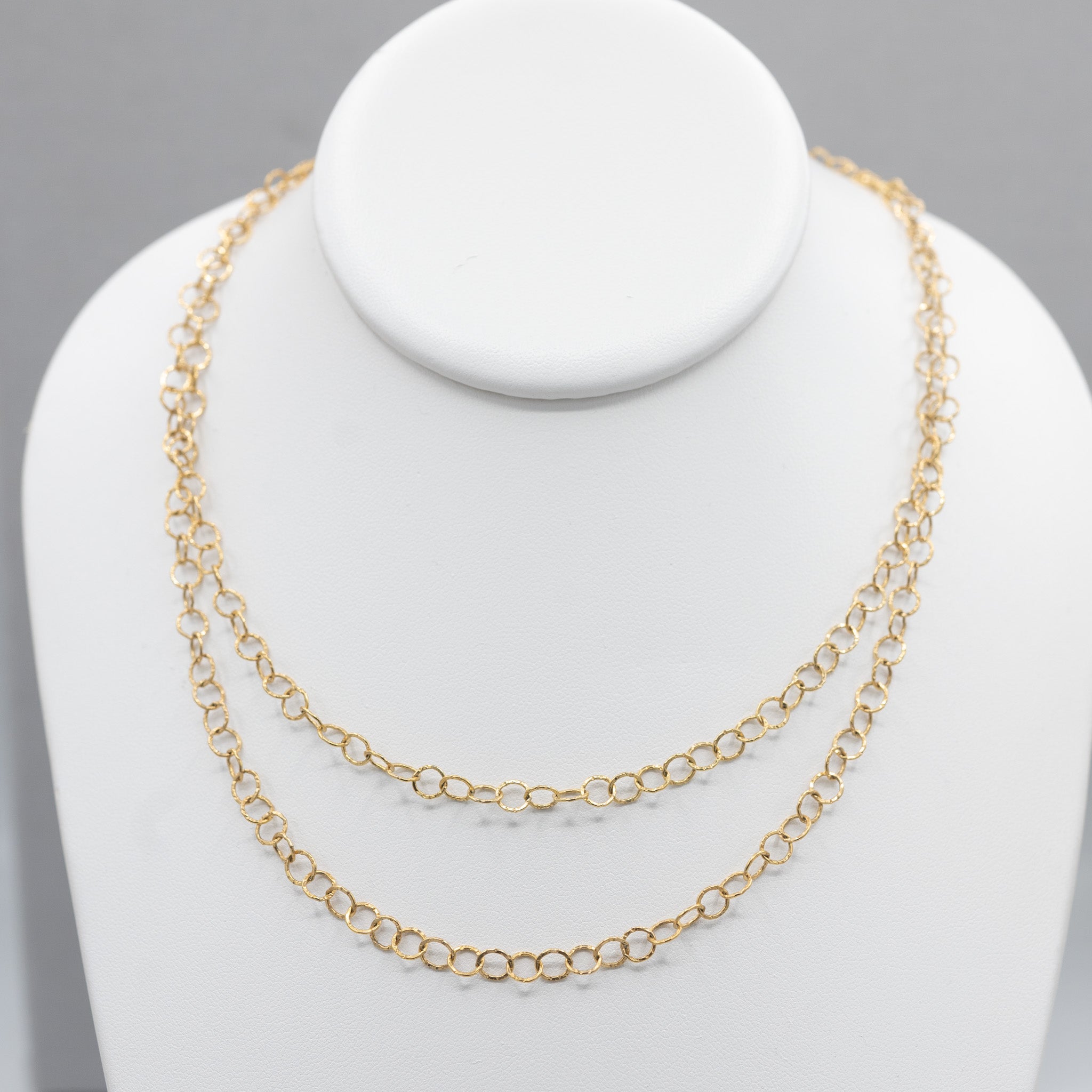 14k Gold Filled Circle 5mm Long Layering Chain - Jewel Ya