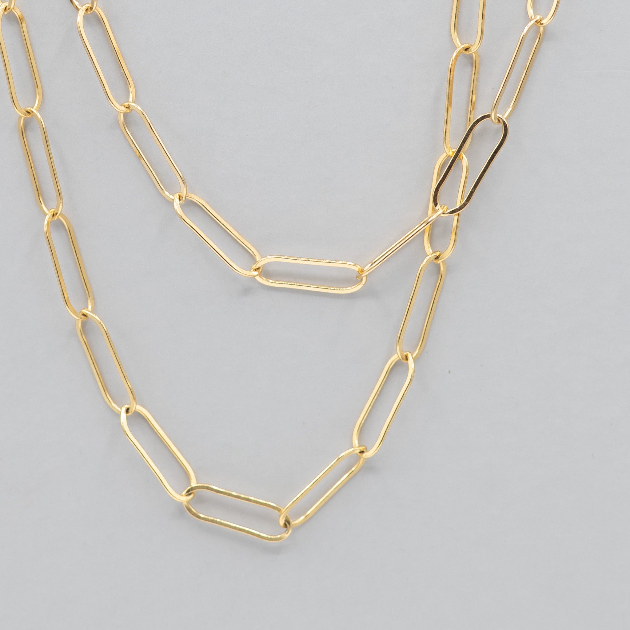 14k Gold Filled Extra Large Paper Clip Layering Chain - Jewel Ya