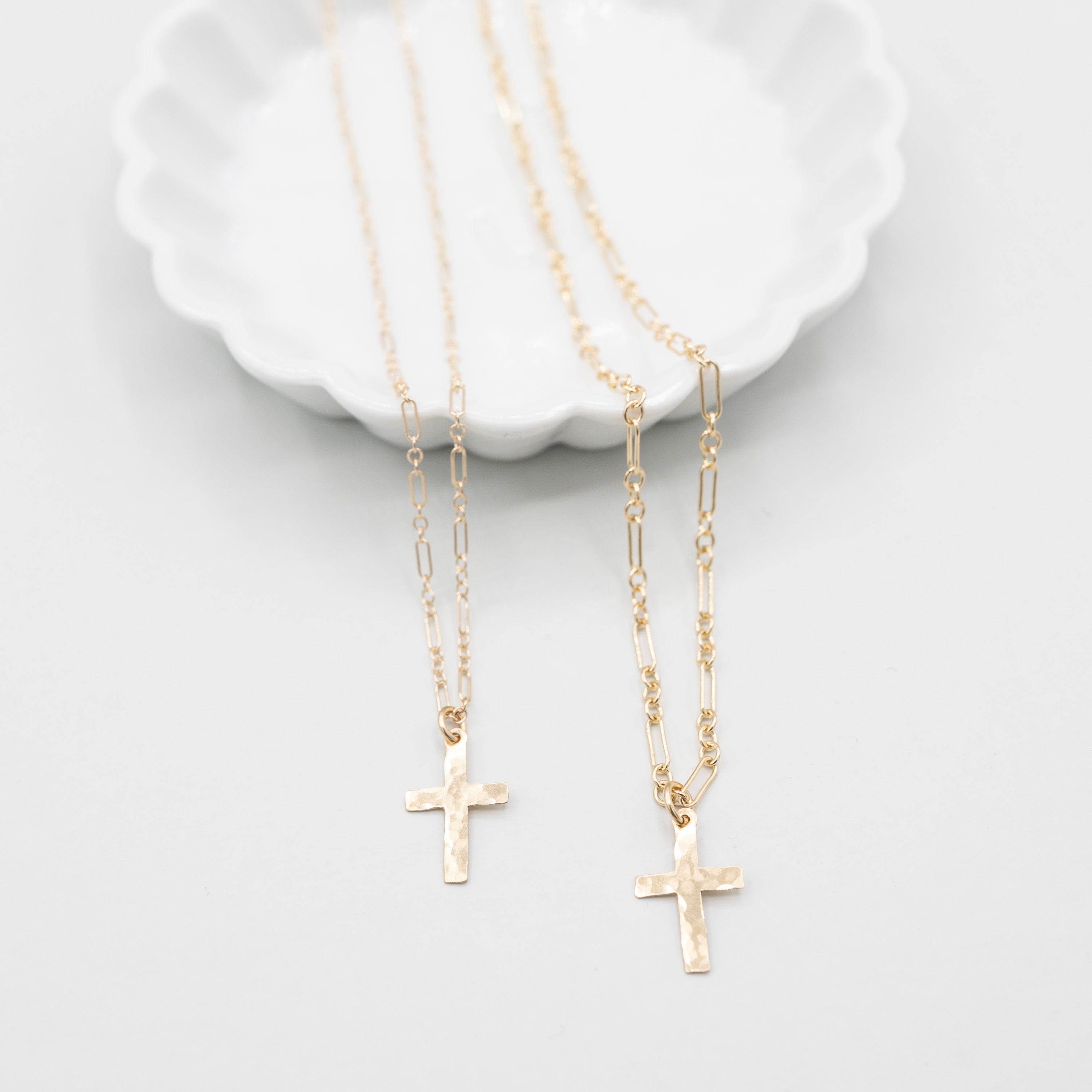 14k Gold Filled Cross Necklace - Jewel Ya