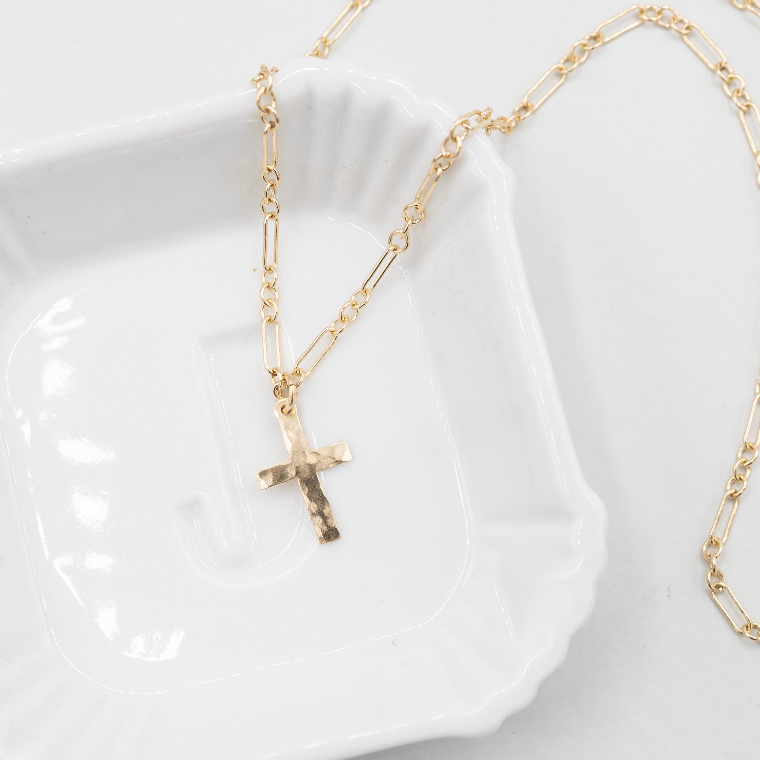 14k Gold Filled Cross Necklace - Jewel Ya