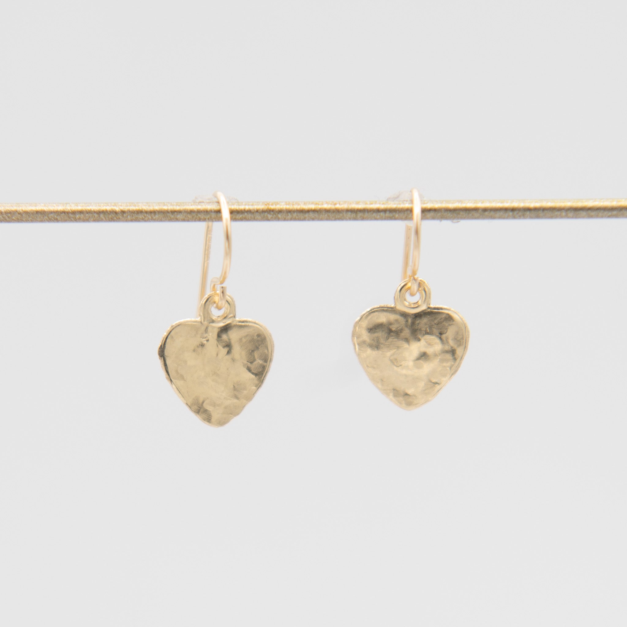 Real 14k gold heart earrings sale perfect gift