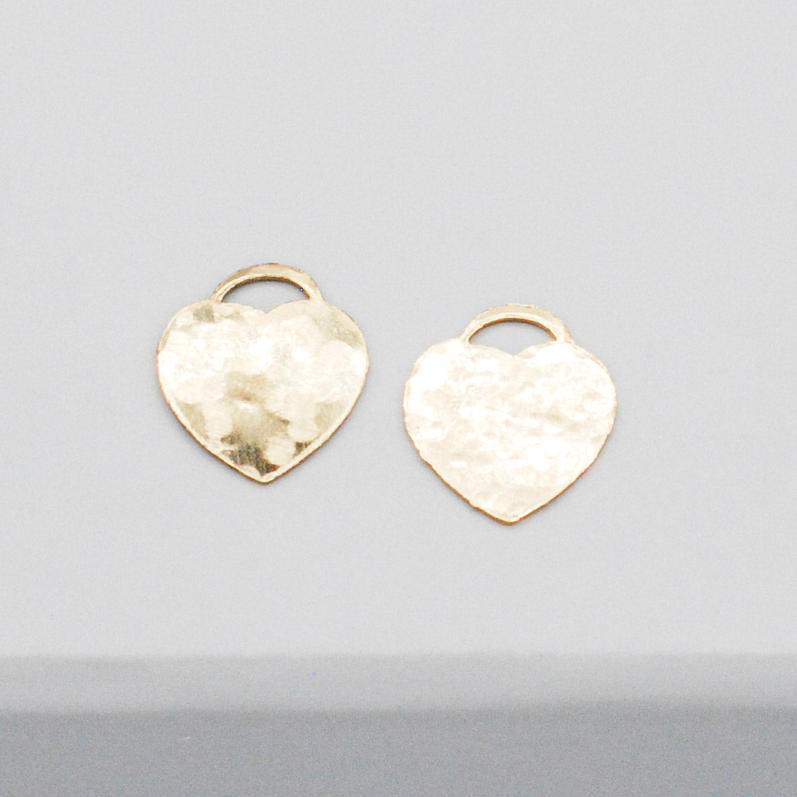 Medium 14k Gold Filled Heart Hoop Drops - Jewel Ya