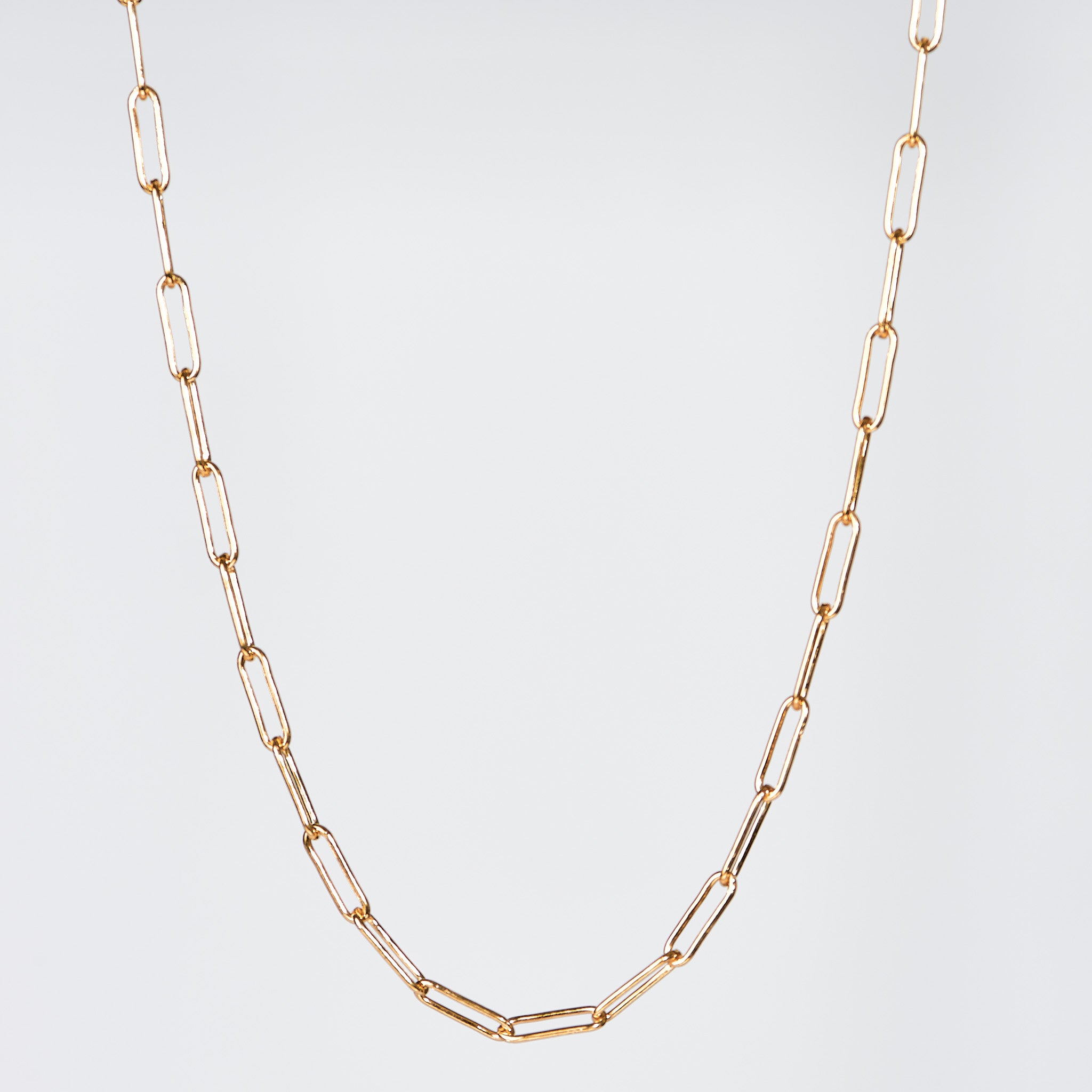 14k Gold Filled & Sterling Silver Large Paperclip Chain Layering Set - Jewel Ya