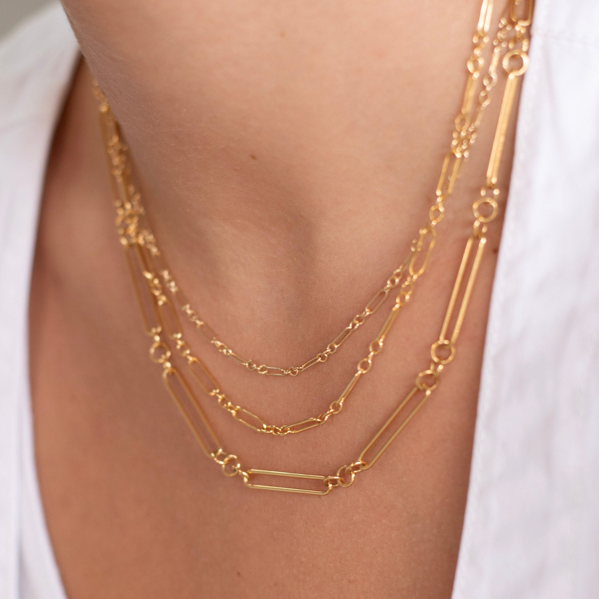 Medium Long & Short Chain and Charm Necklace - Jewel Ya