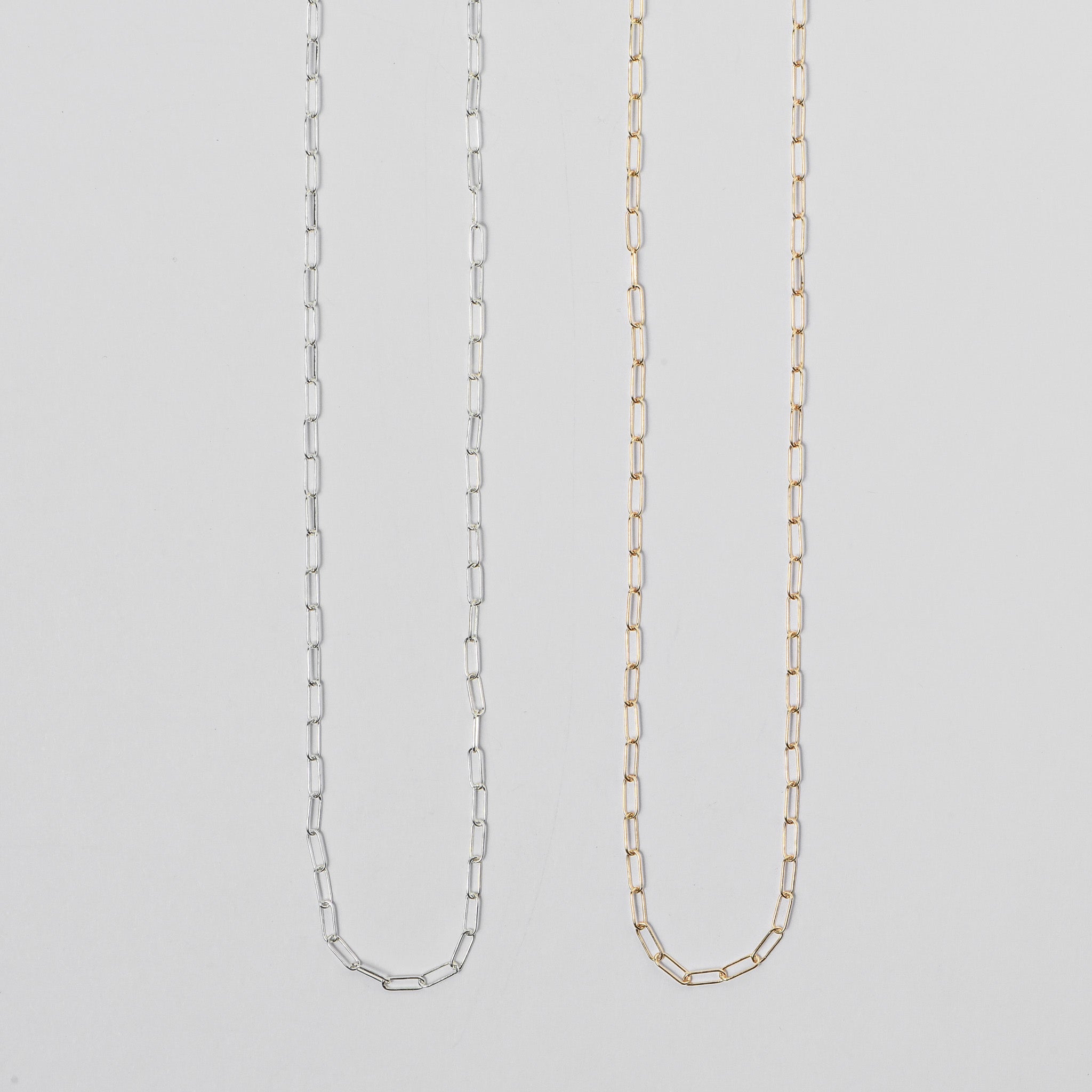 14k Gold Filled Petite Paper Clip Layering Chain - Jewel Ya