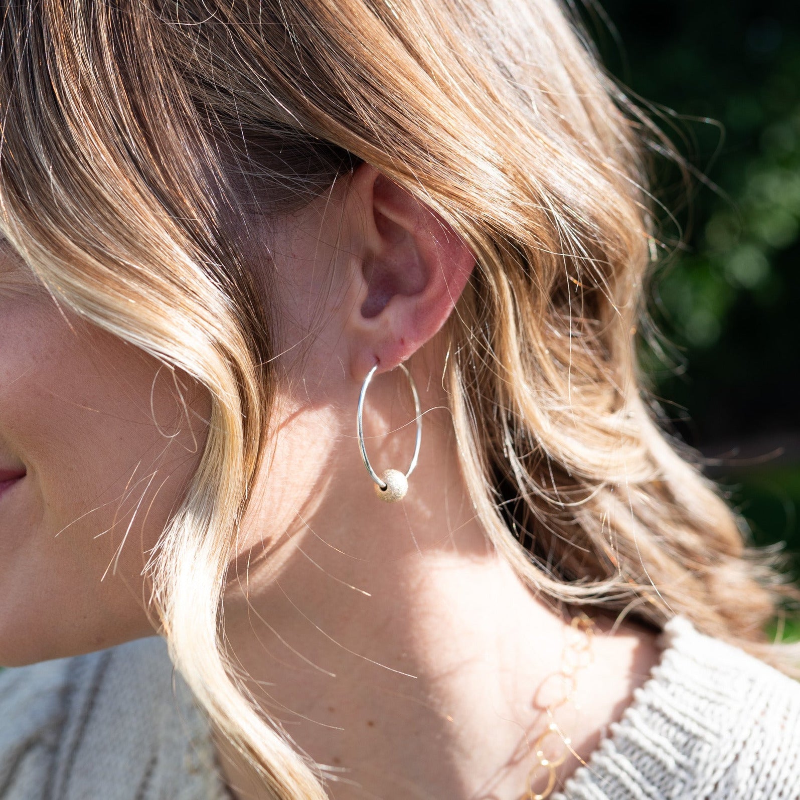 Hoop Earring & Sparkle Ball Drop Set - Jewel Ya