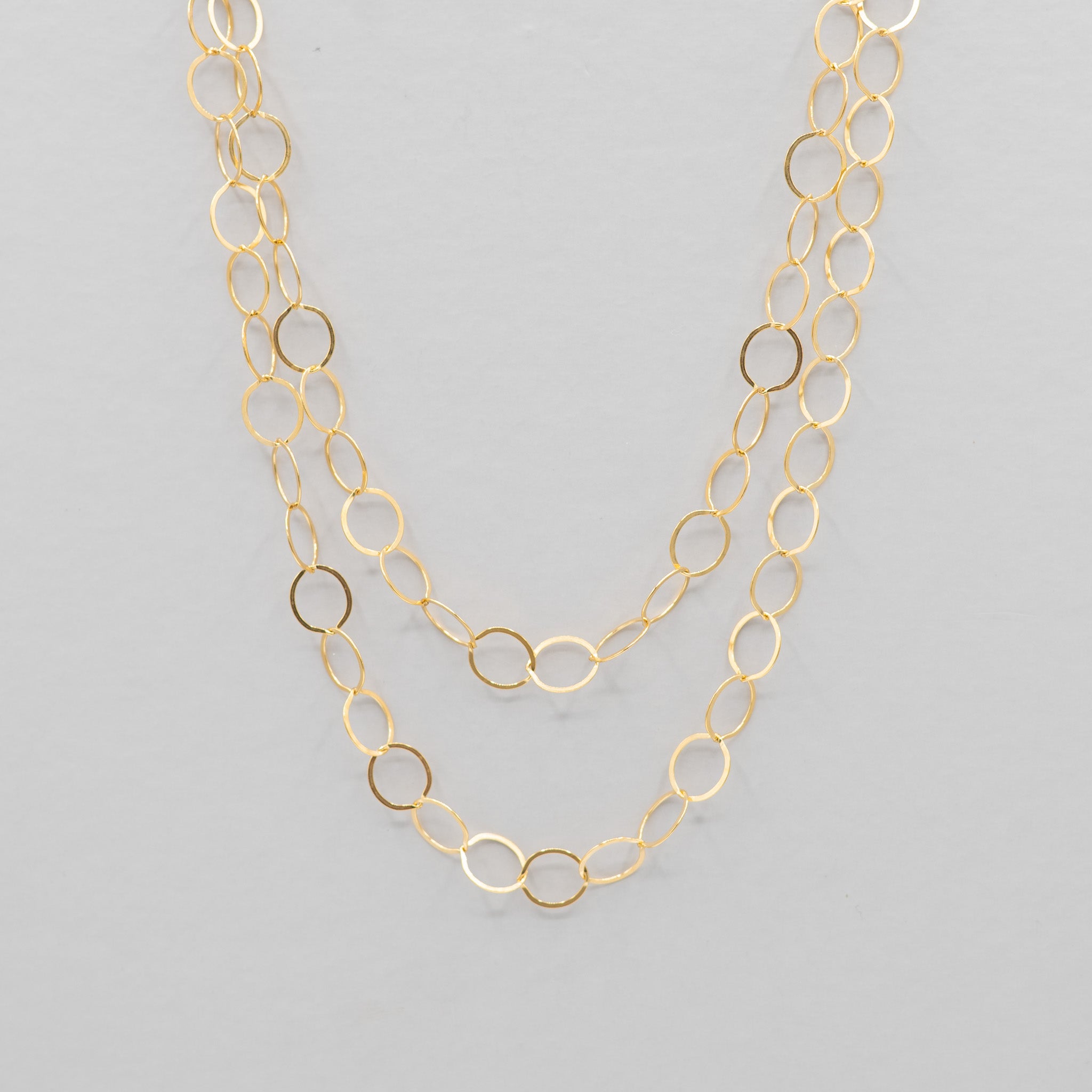 14k Gold Filled 10mm Circle Layering Chain - Jewel Ya