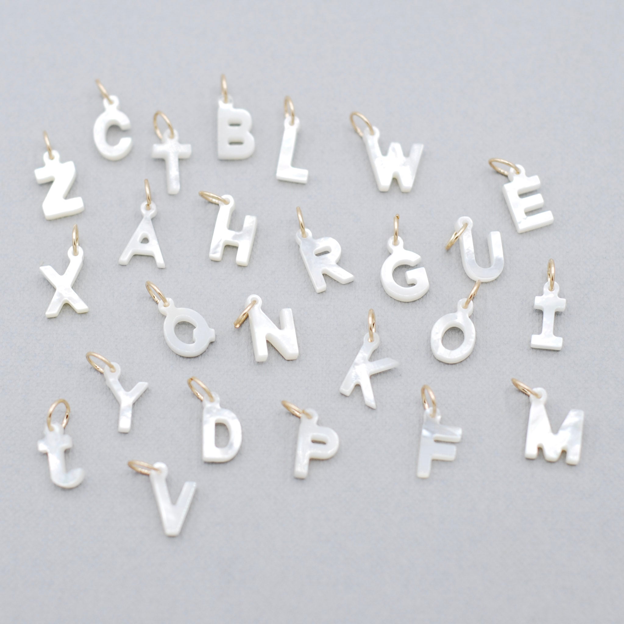 Medium Paper Clip Initial Charm Necklace - Jewel Ya