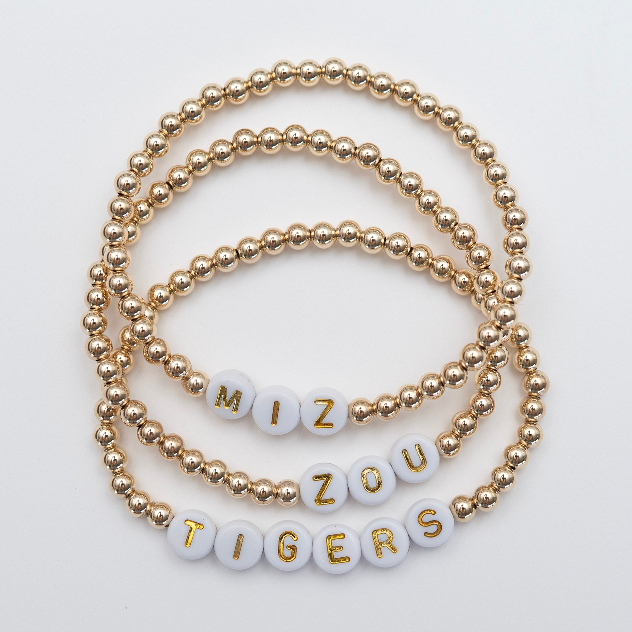 14k Gold Filled Personalized Game Day Bracelet