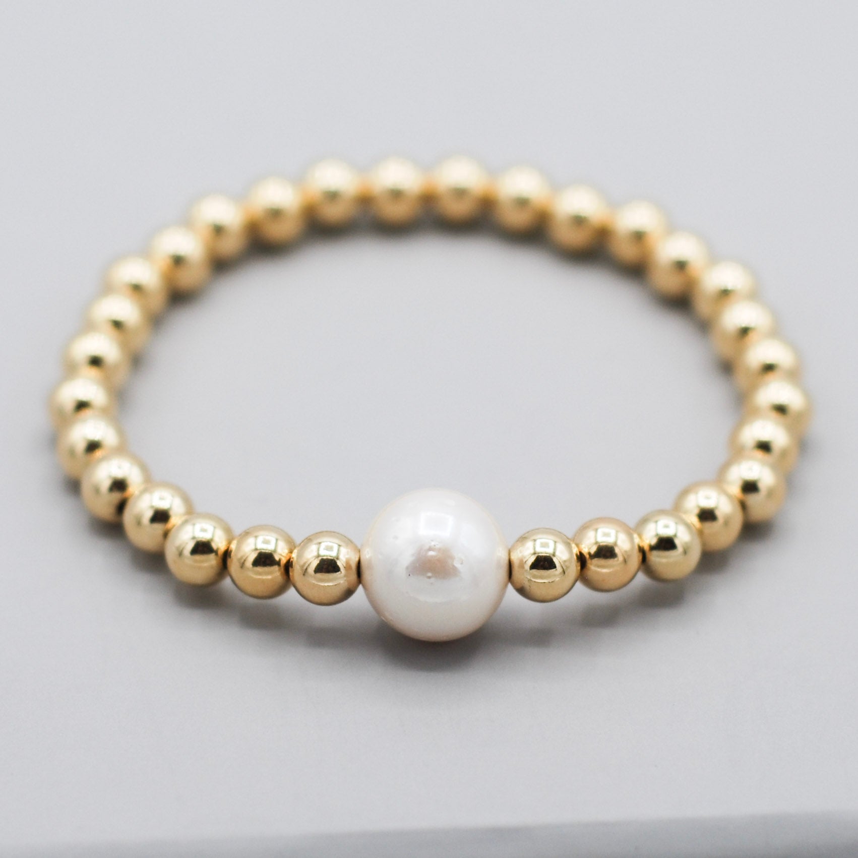 Large Freshwater Pearl & Beaded Lux Bracelet - Jewel Ya