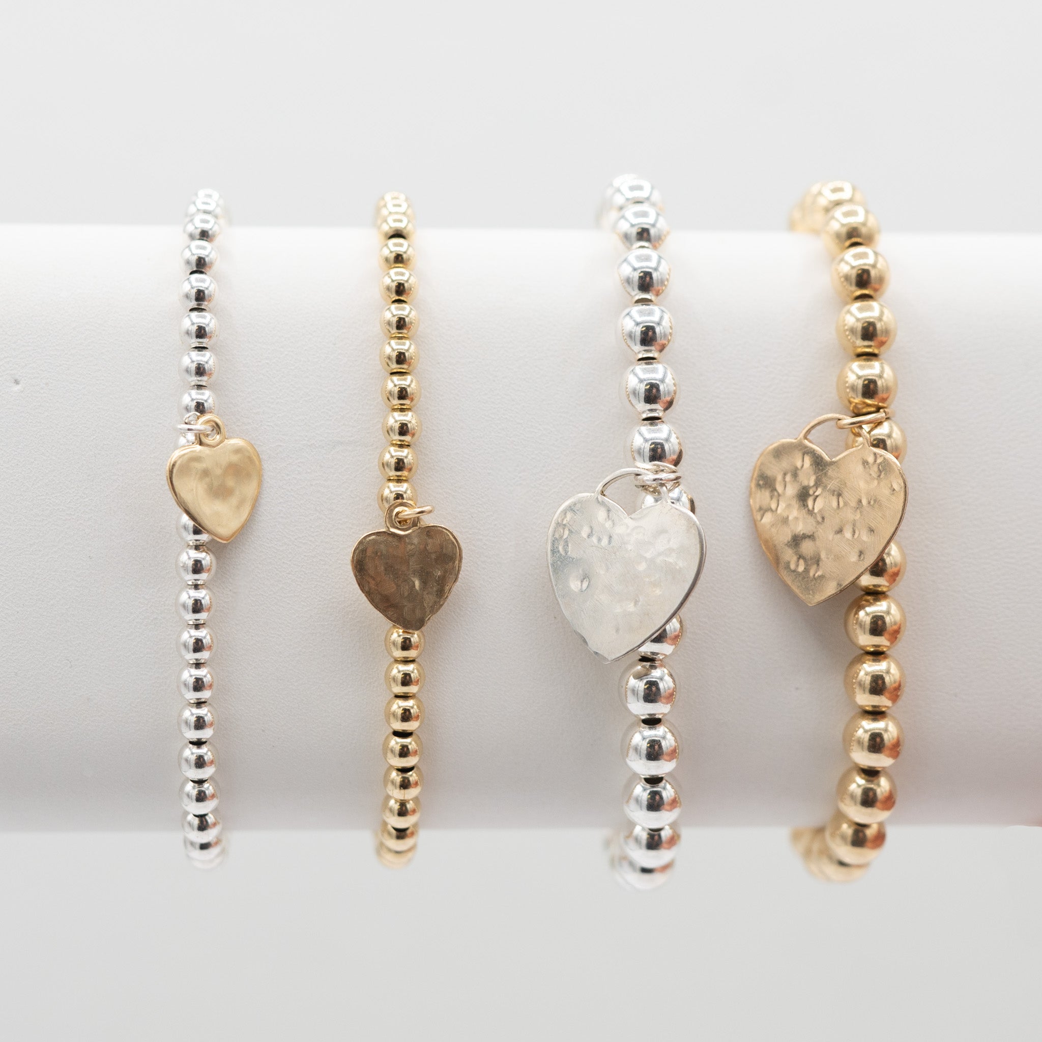 4mm 14k Gold Filled Heart Bracelet - Jewel Ya