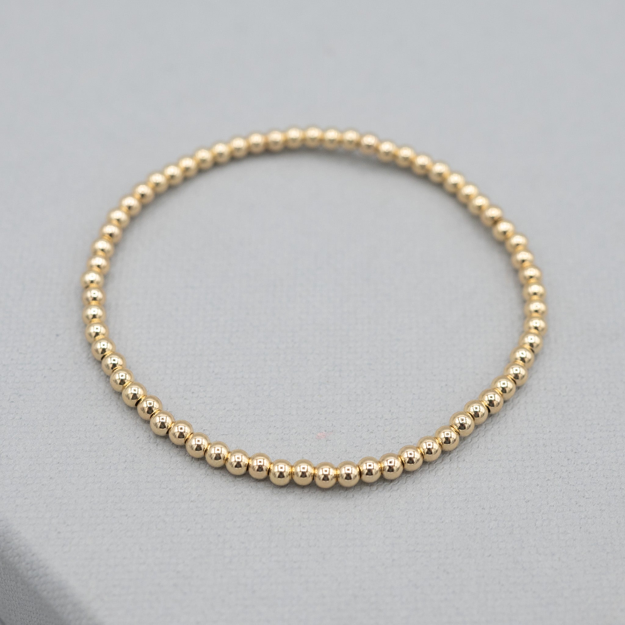 3mm 14k Gold Filled Beaded Bracelet - Jewel Ya