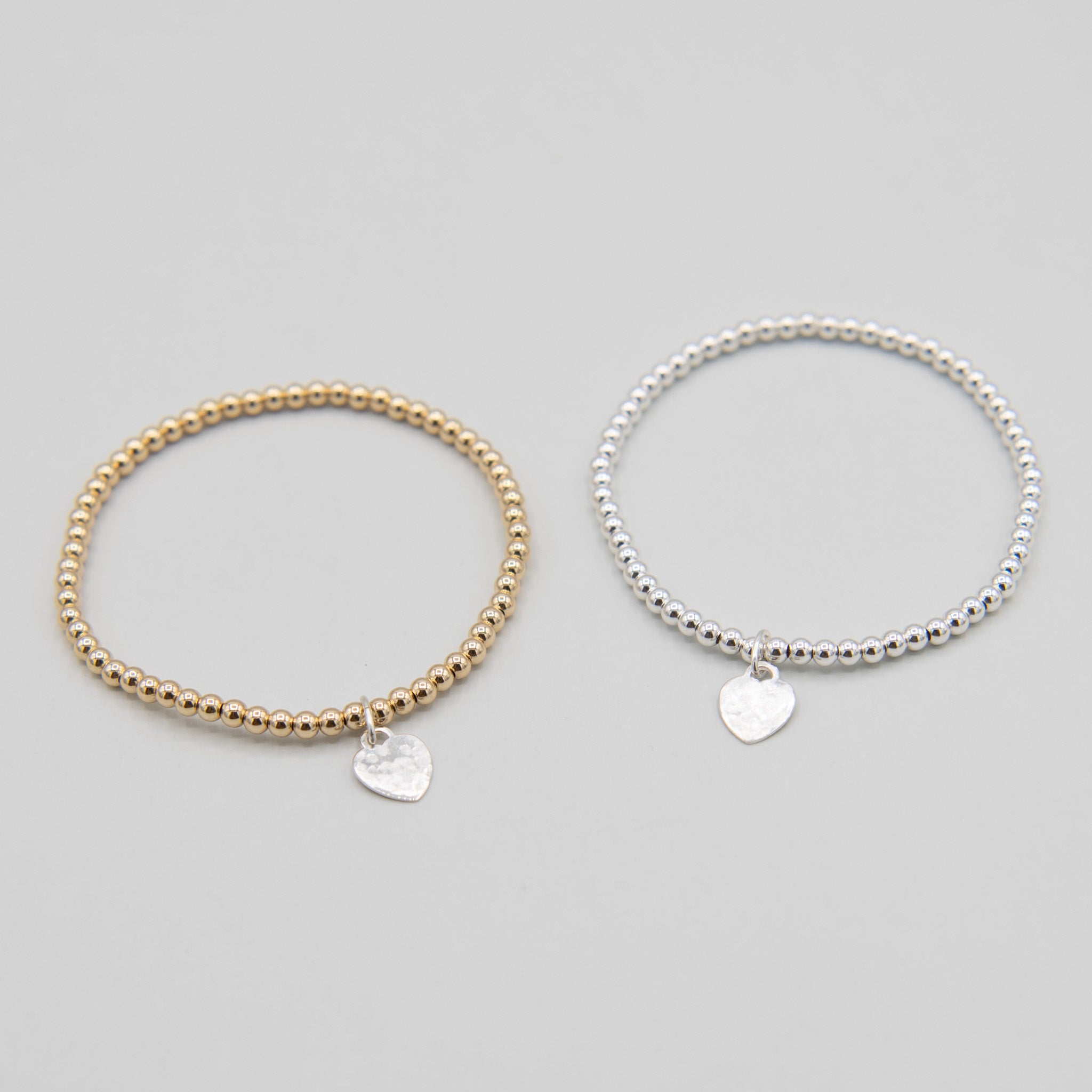 3mm Beaded Lux Petite Heart Bracelet - Jewel Ya