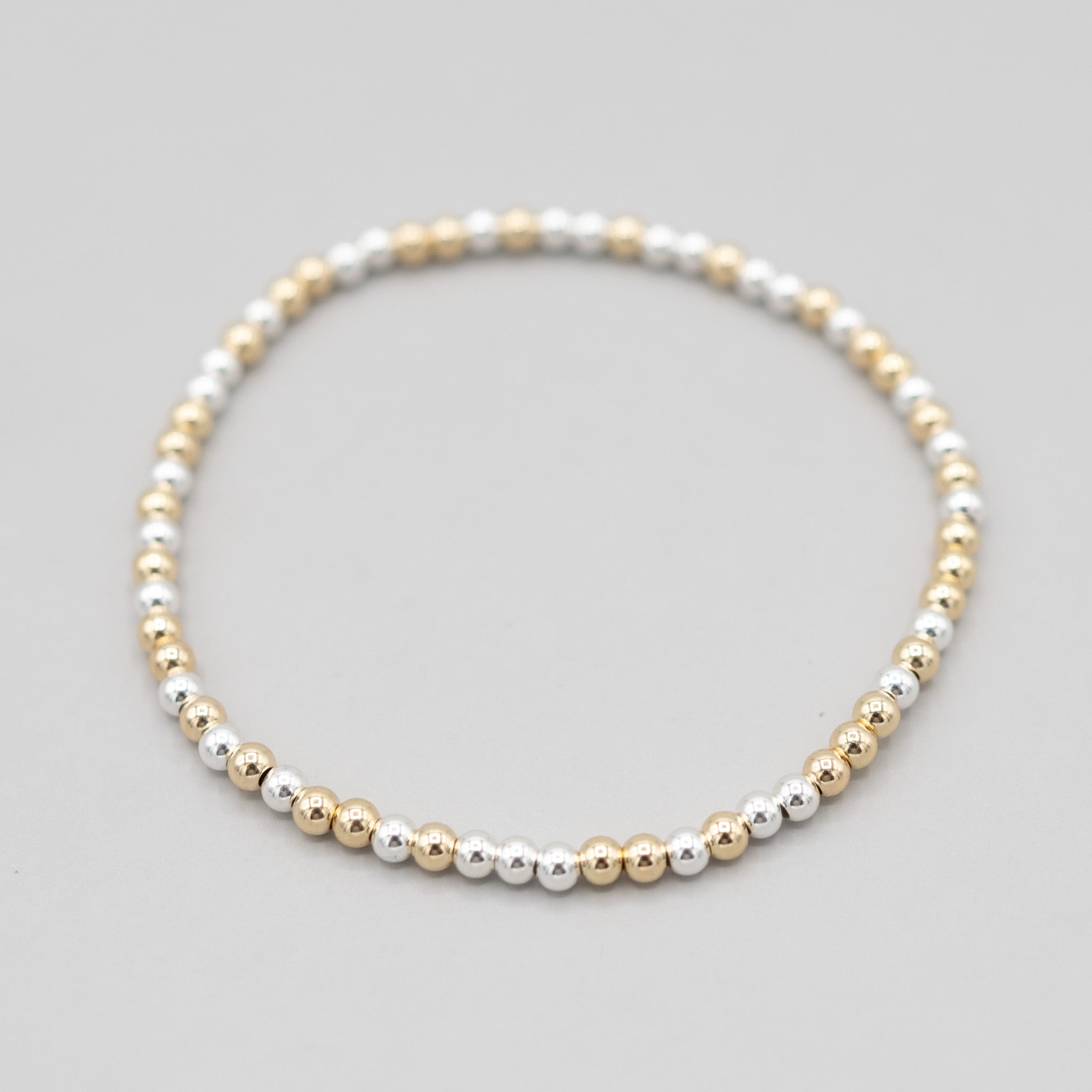 3mm Sterling Silver & 14k Gold Filled Bracelet - Jewel Ya