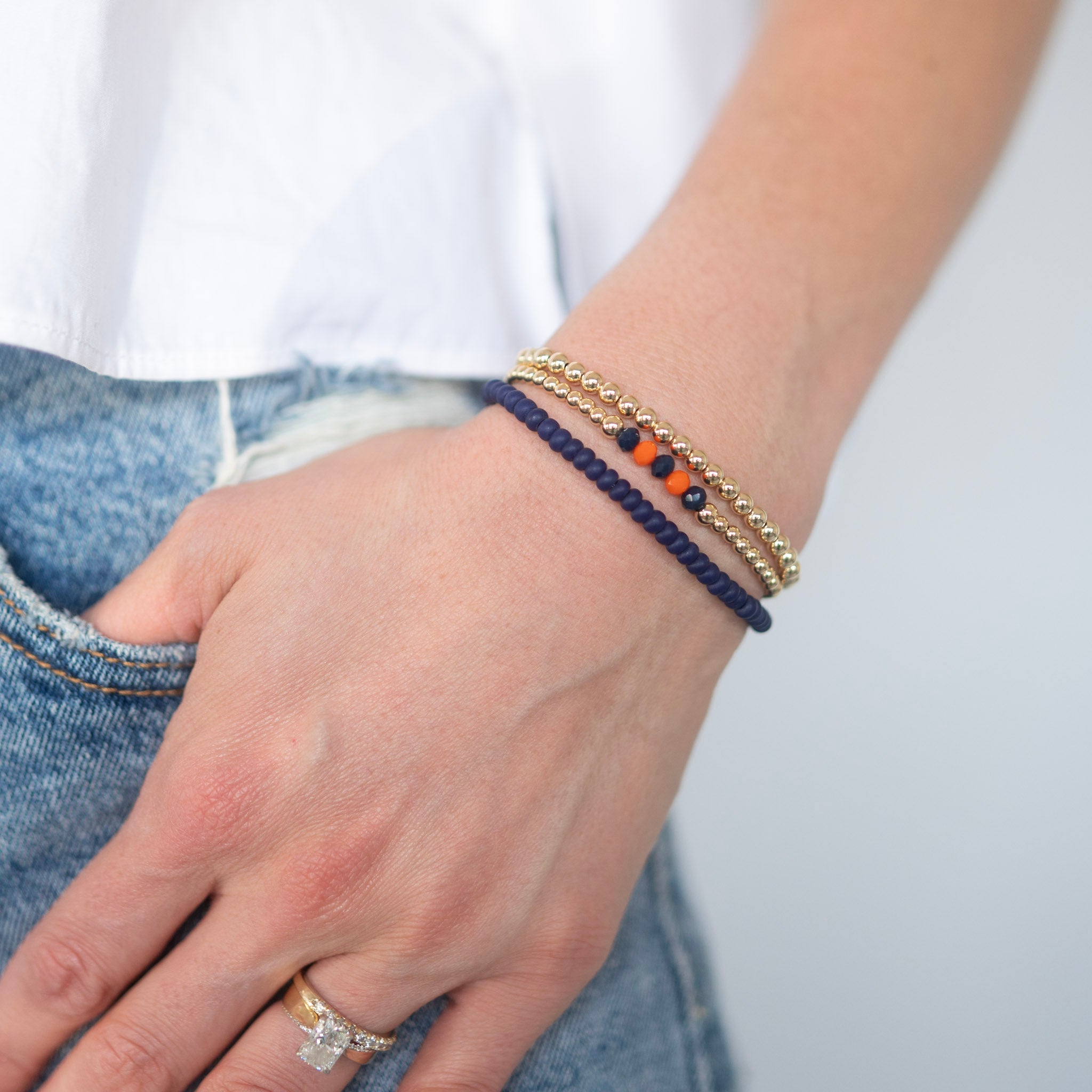 3mm Personalized Game Day Beaded Lux Bracelet