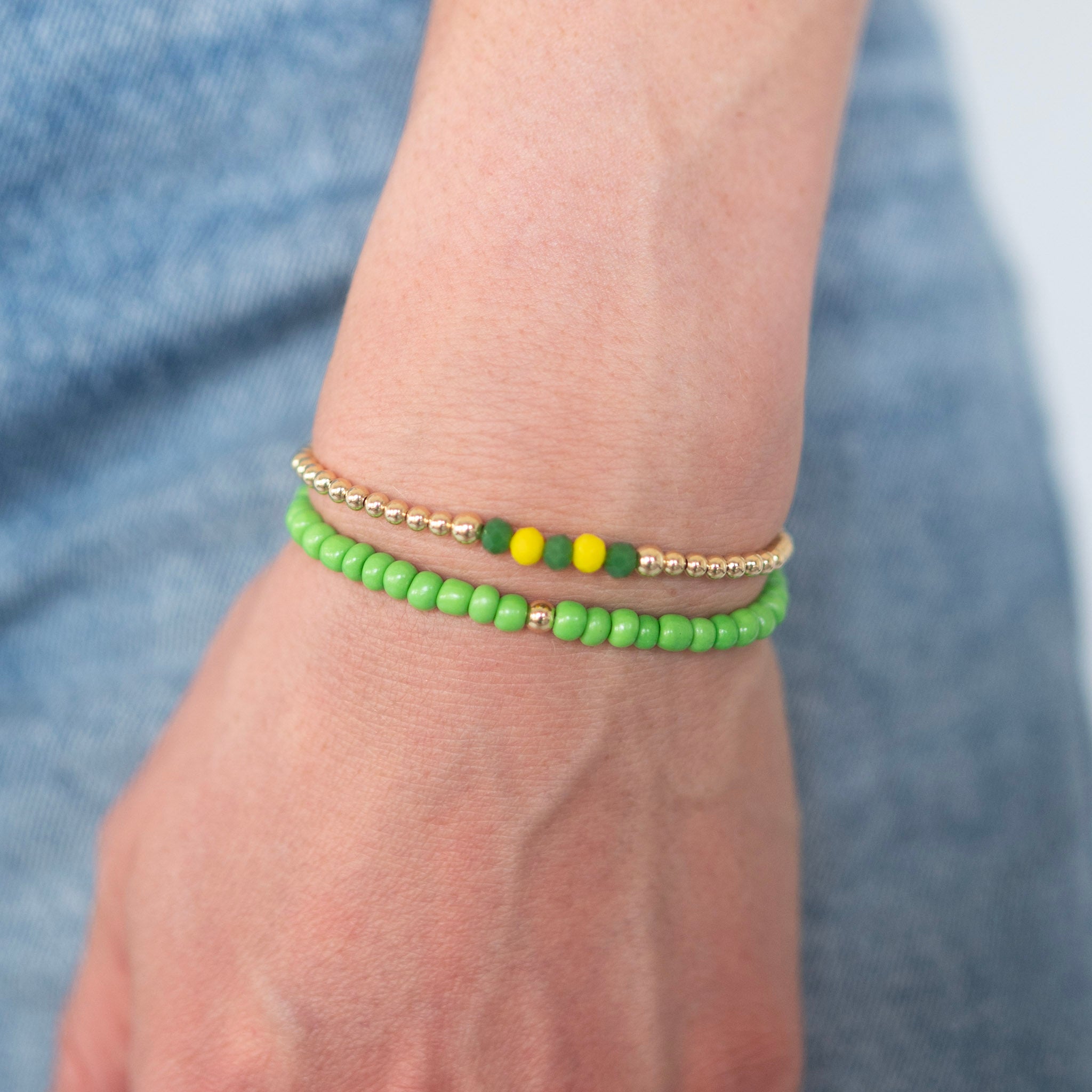 3mm Personalized Game Day Beaded Lux Bracelet