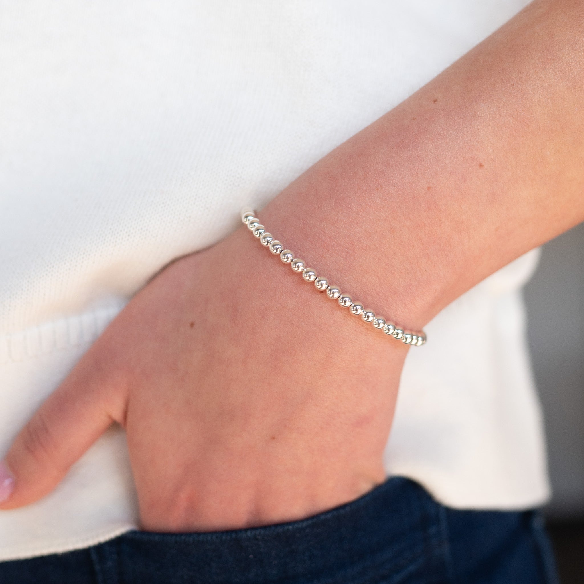 Freshwater Pearl Station & Beaded Lux Bracelet Set