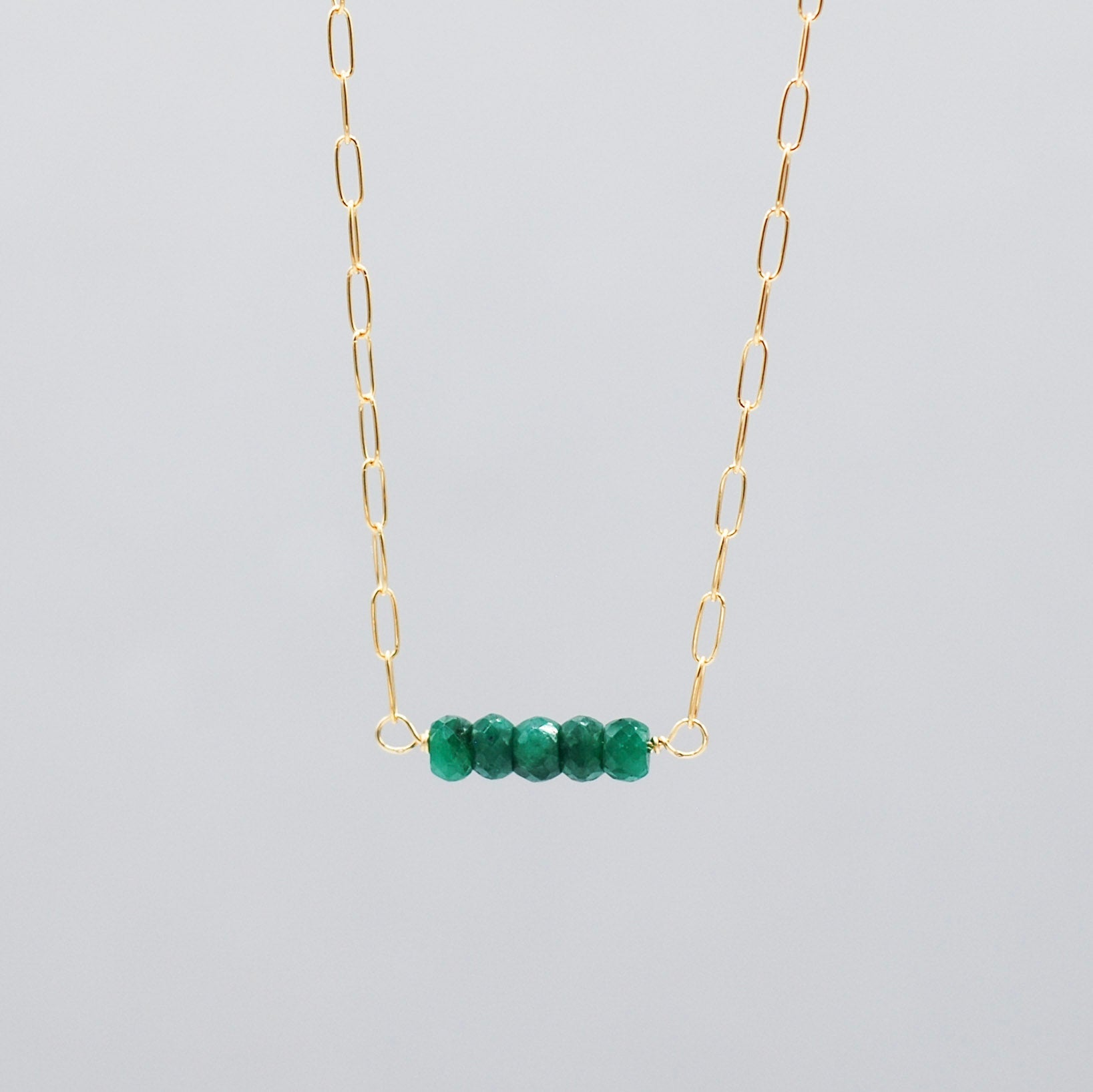 Birthstone Paperclip Necklace - Jewel Ya