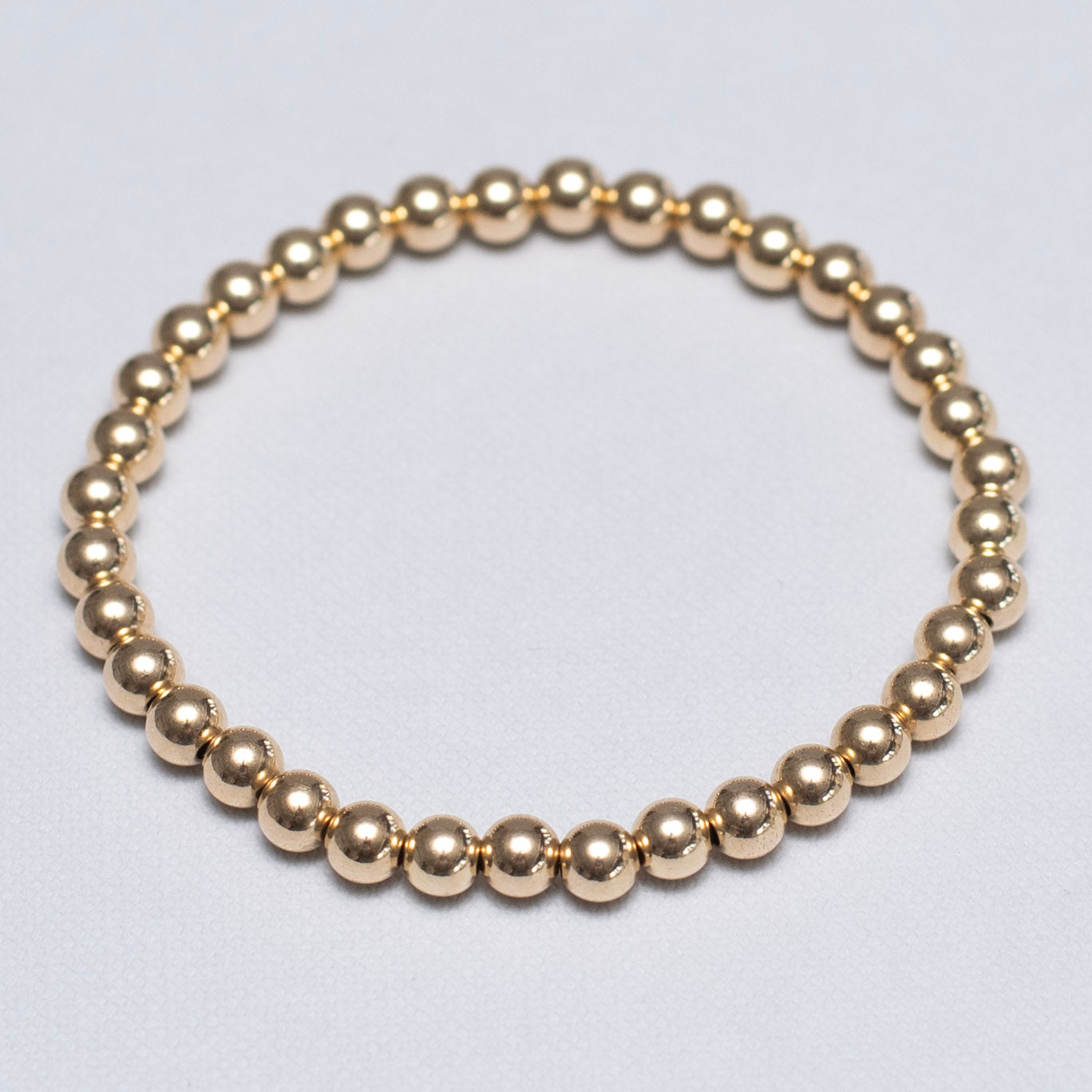 5mm 14k Gold Filled Beaded Bracelet