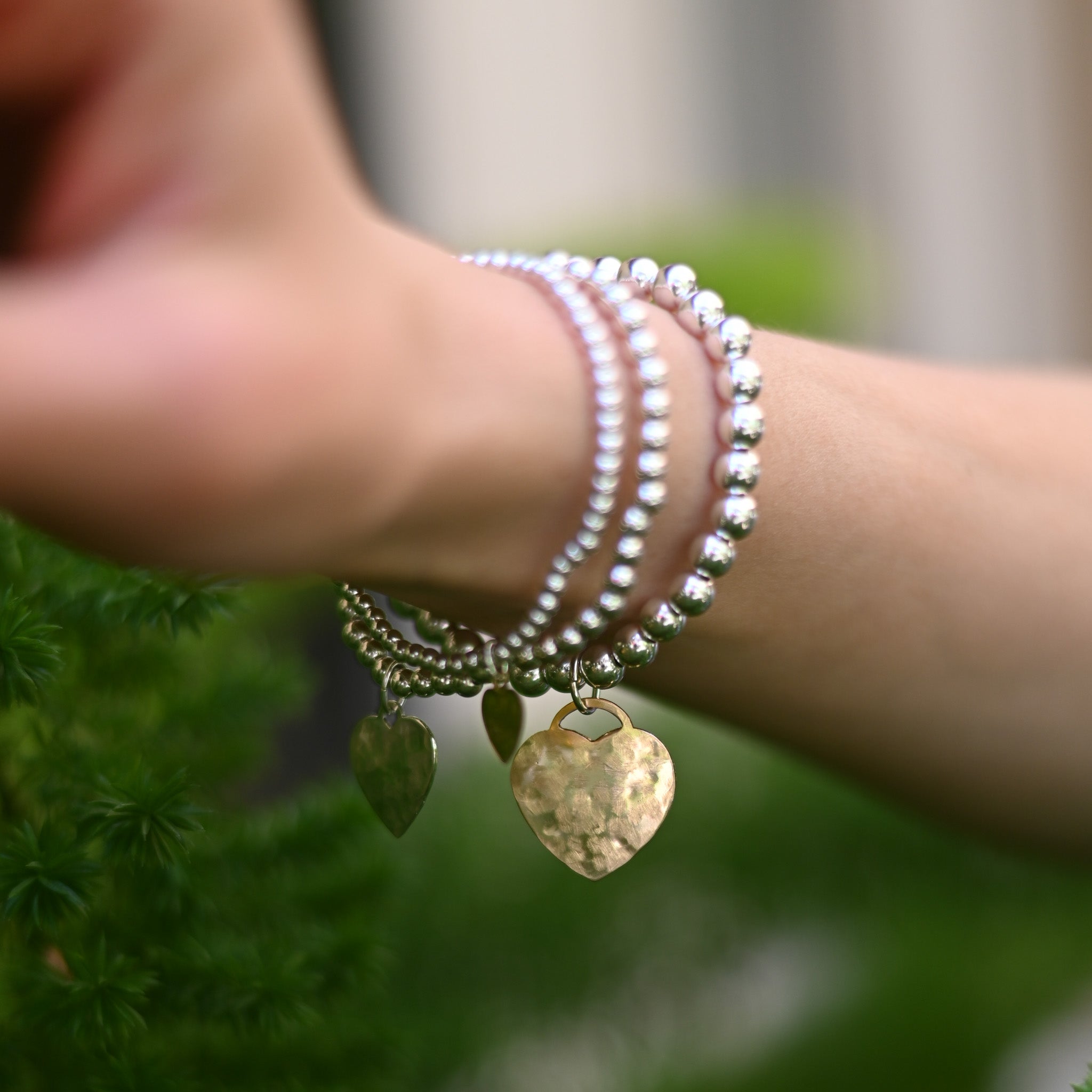 6mm Beaded Lux Heart Bracelet - Jewel Ya