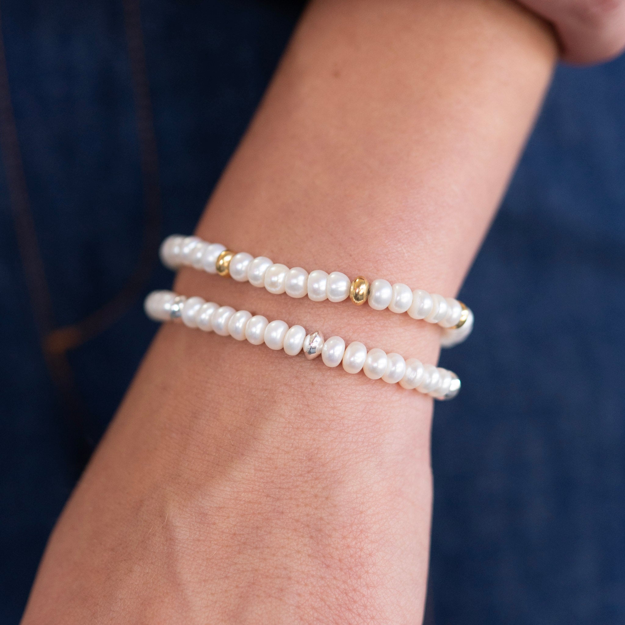 6mm Freshwater Pearl Beaded Bracelet