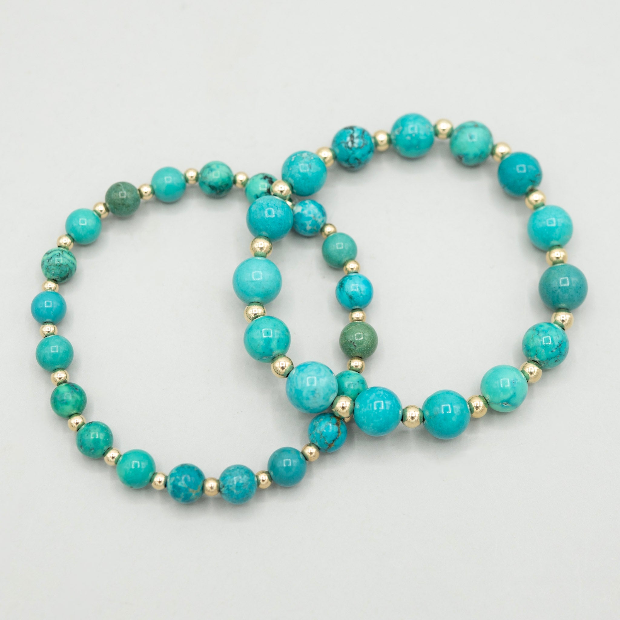 6mm Turquoise & Beaded Lux Bracelet
