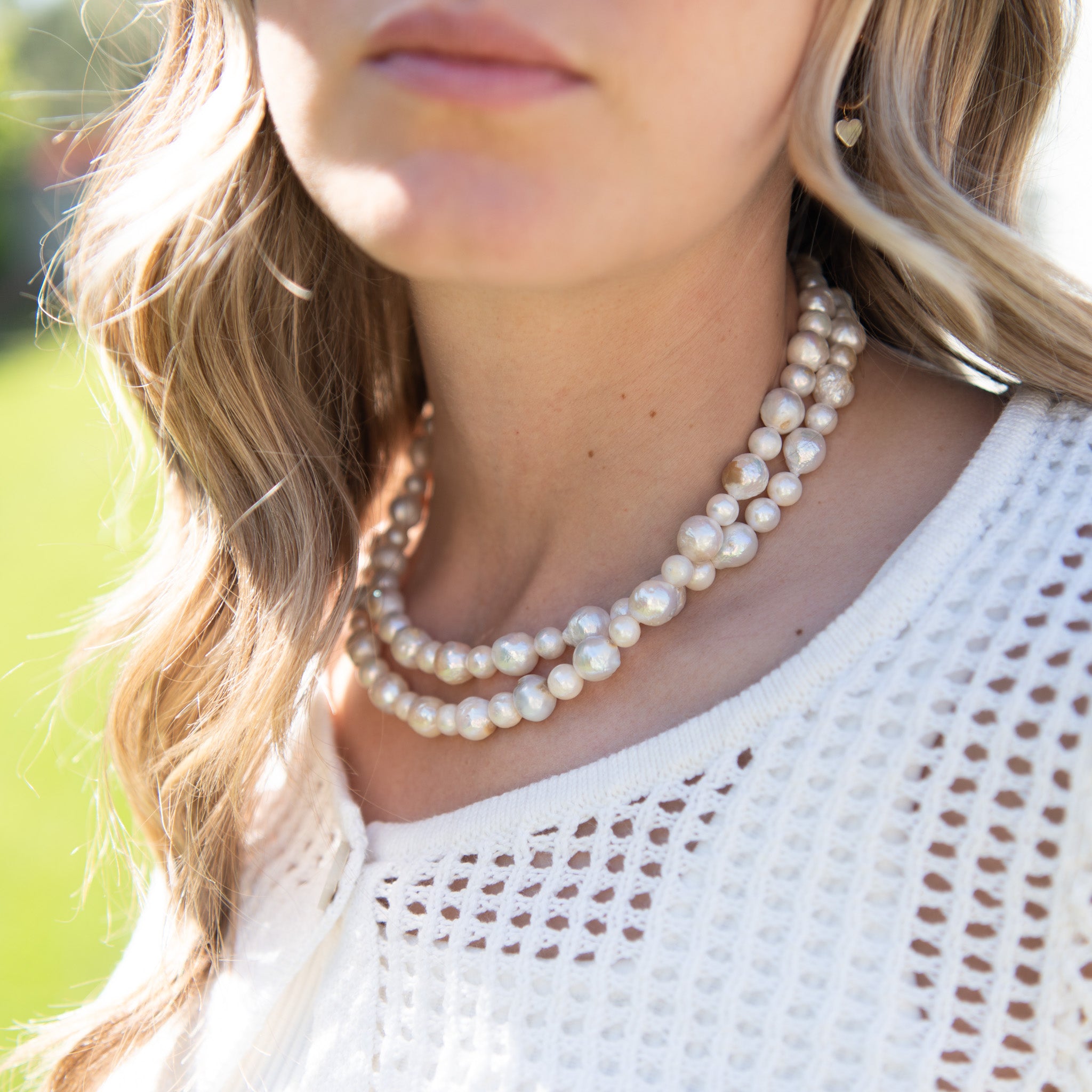 8mm & 10mm Baroque Pearl Necklace - Jewel Ya