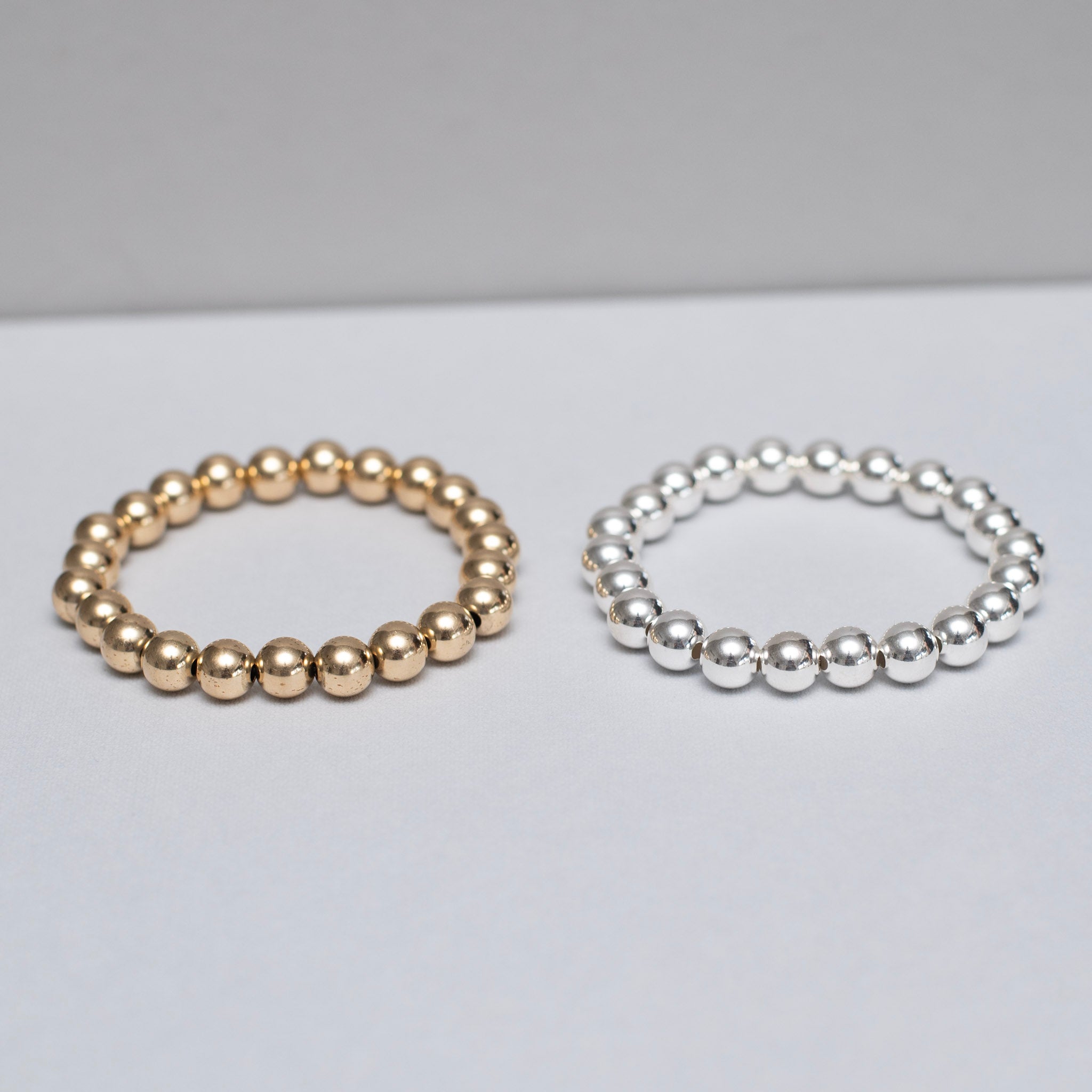 8mm 14k Gold Filled Beaded Bracelet