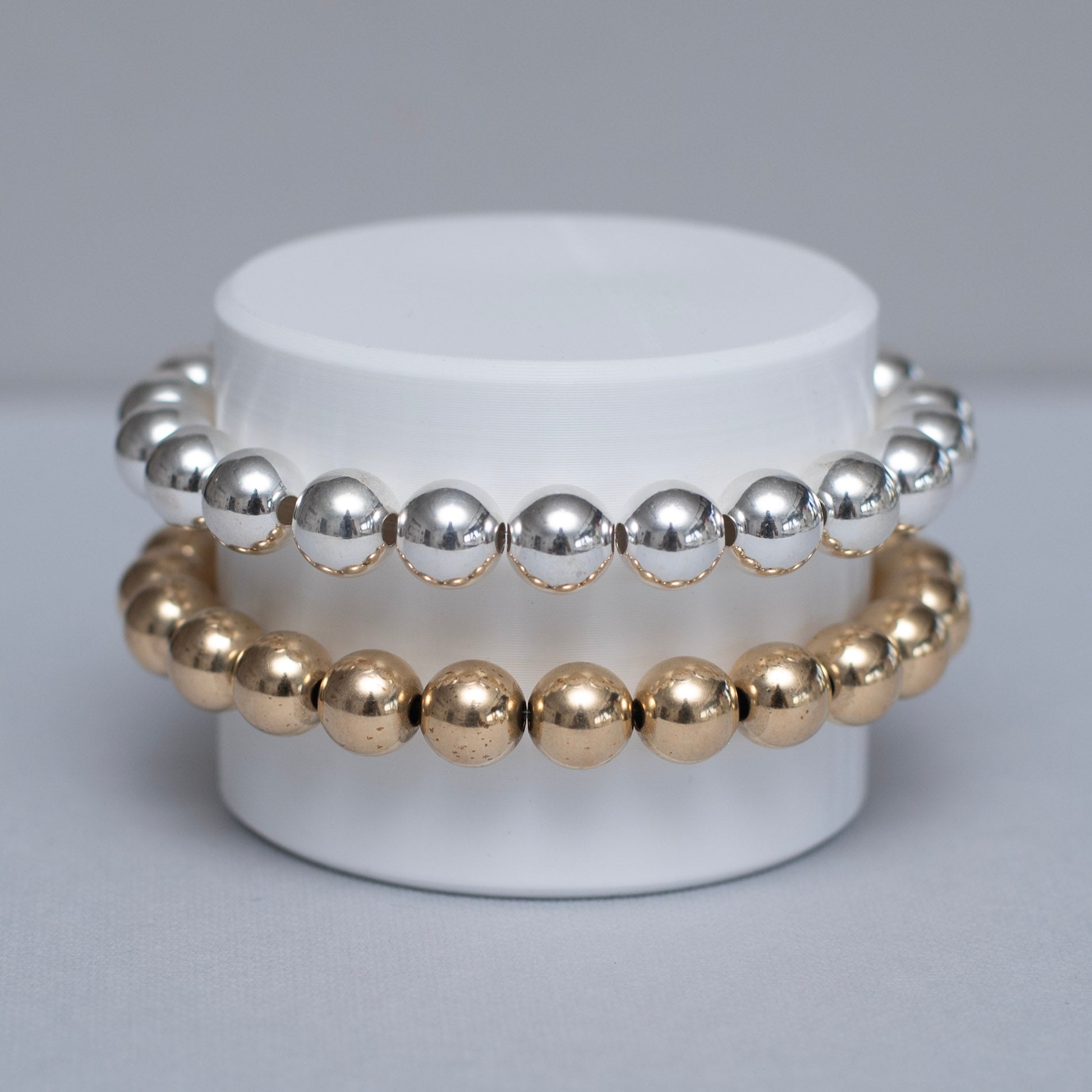 8mm 14k Gold Filled Beaded Bracelets