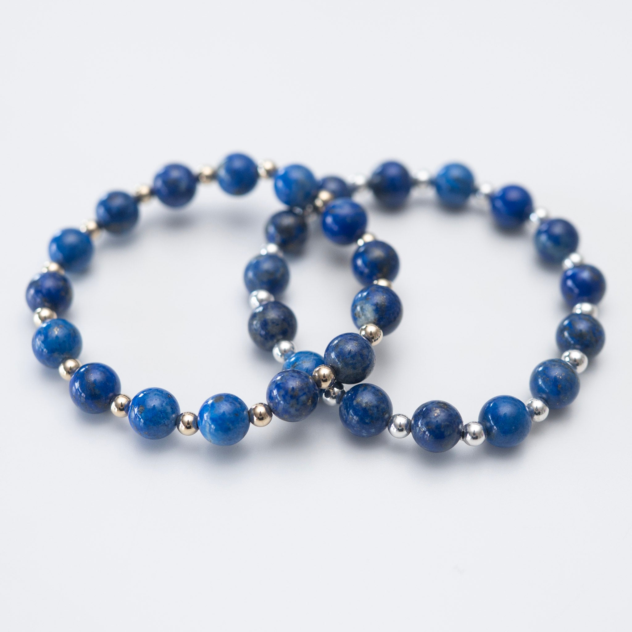 8mm Lapis & Beaded Lux Bracelet