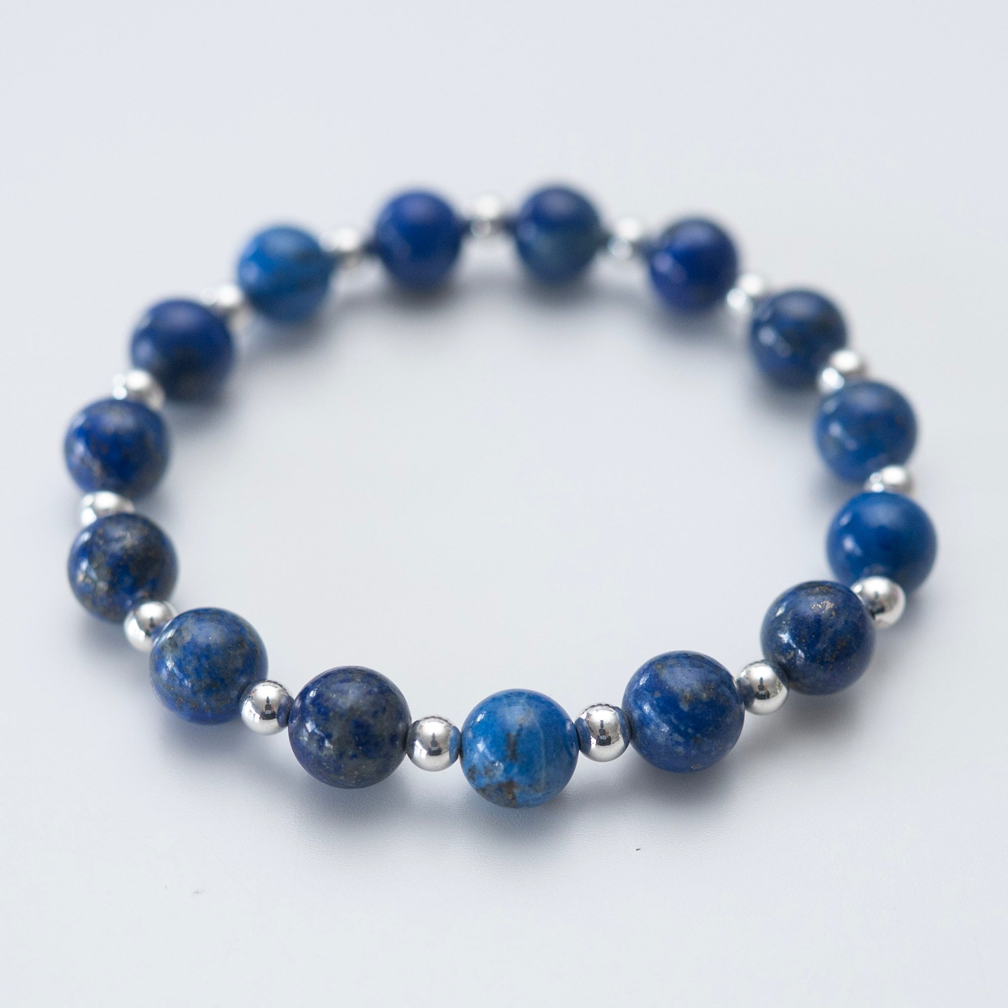 8mm Lapis & Beaded Lux Bracelet