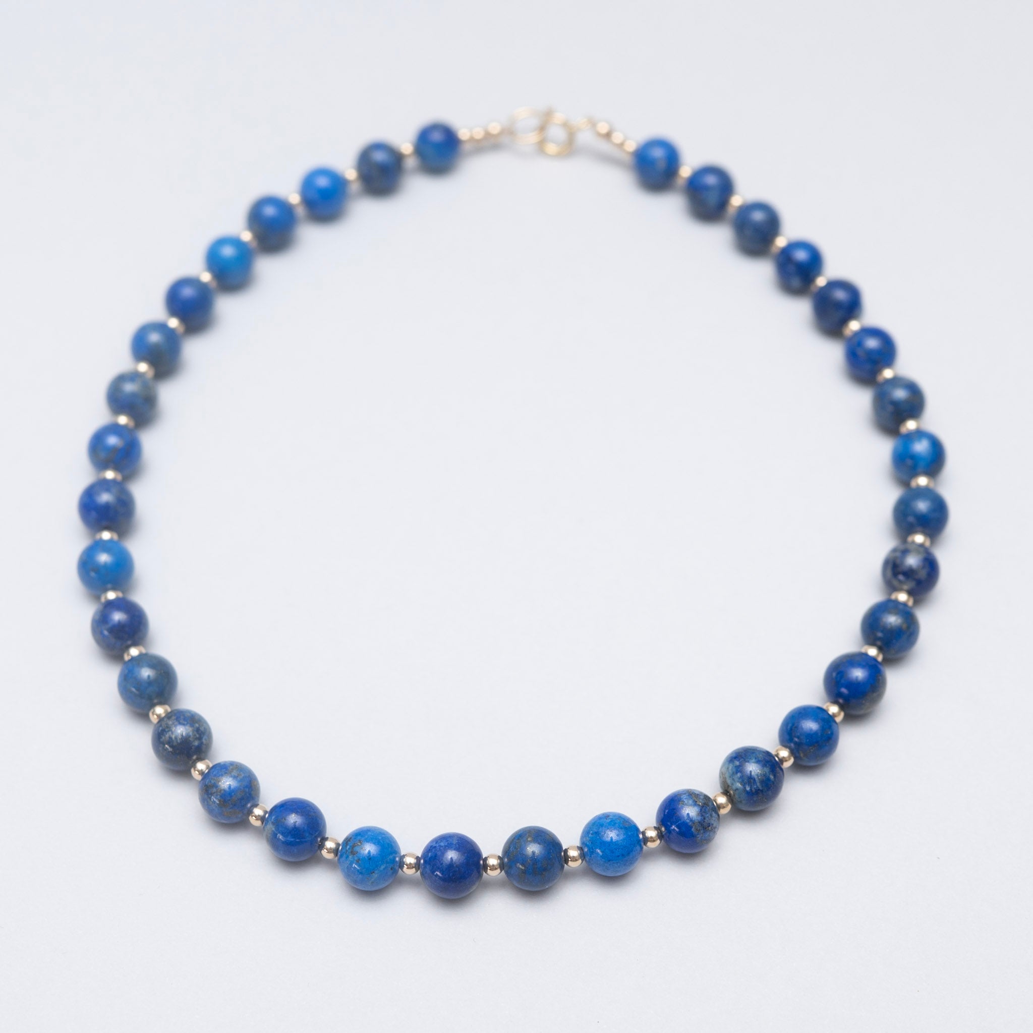 8mm Lapis & Beaded Lux Necklace
