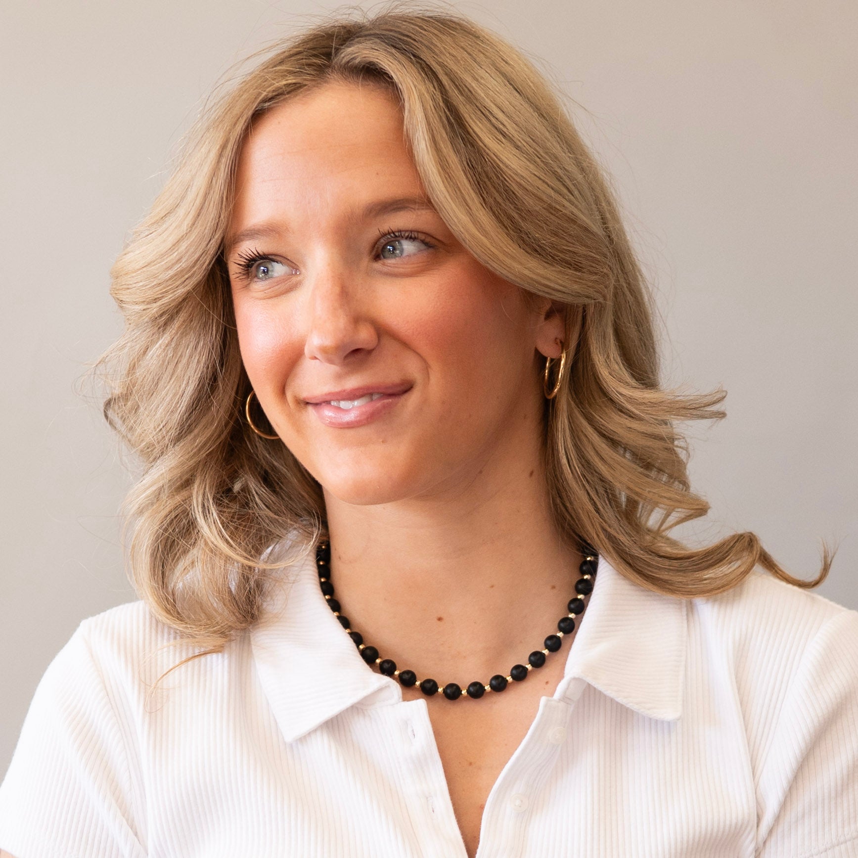 8mm Matte Black Onyx & 14k Gold Filled Beaded Necklace