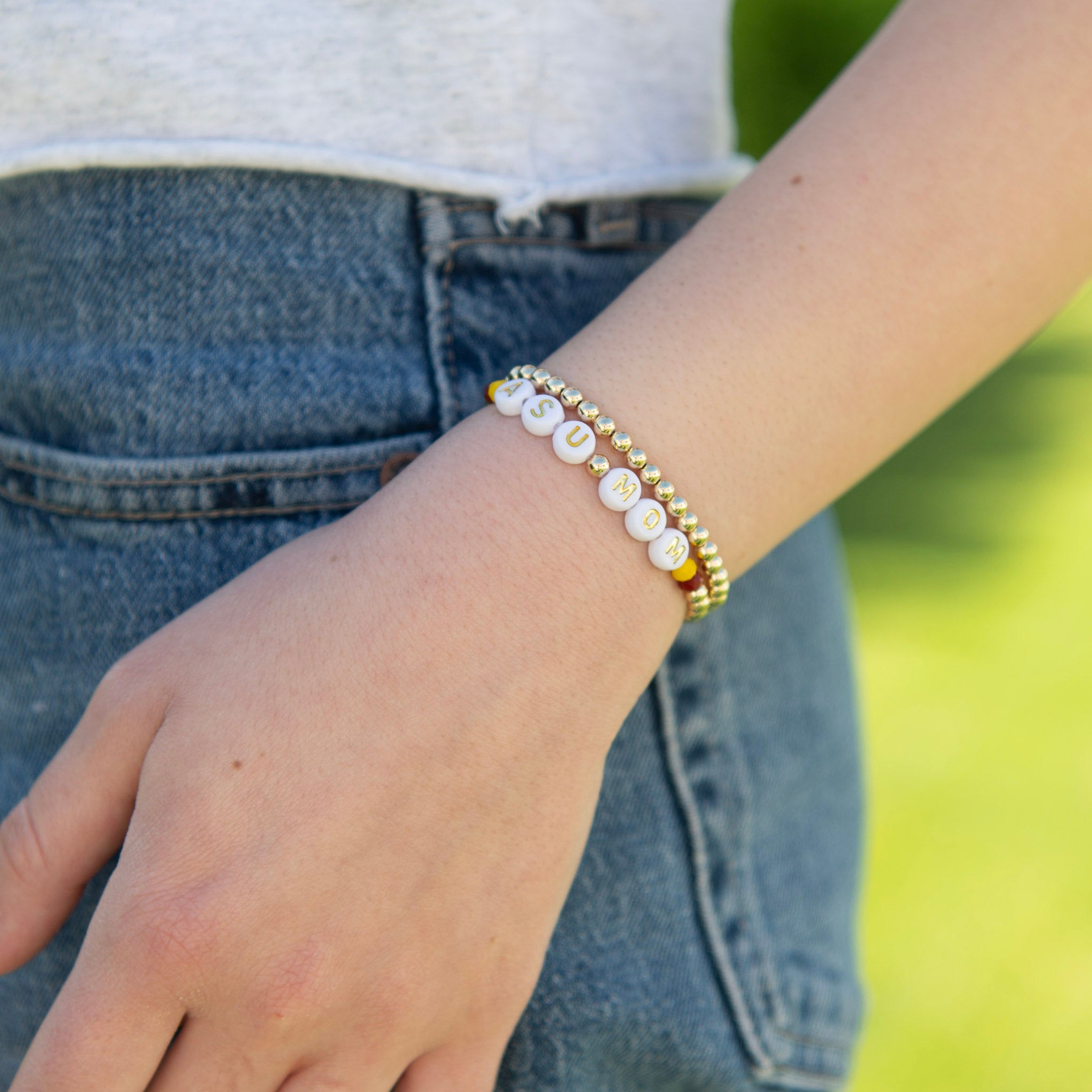 14k Gold Filled Personalized Game Day Bracelet - Jewel Ya