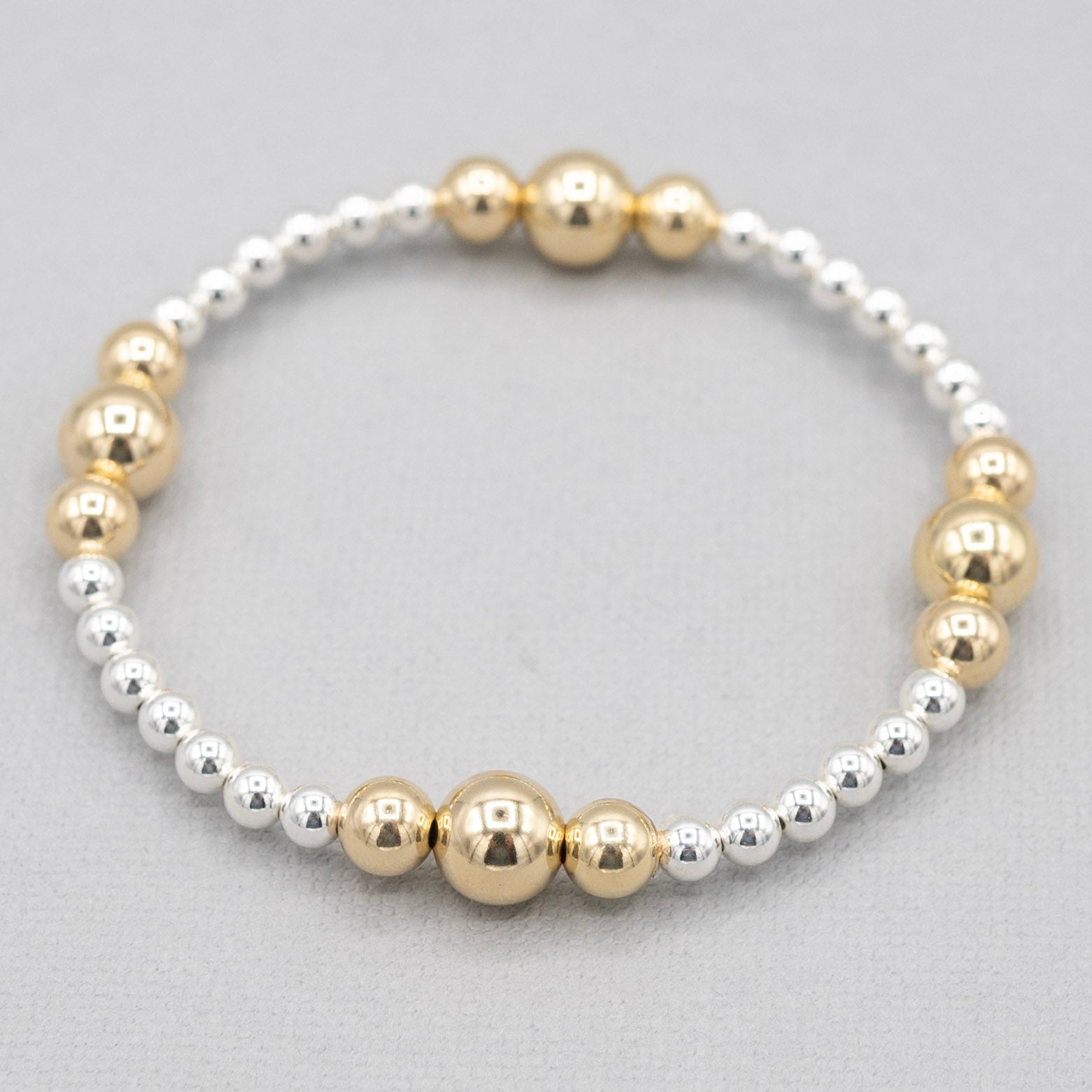 4mm & 8mm Beaded Lux Station Bracelet - Jewel Ya