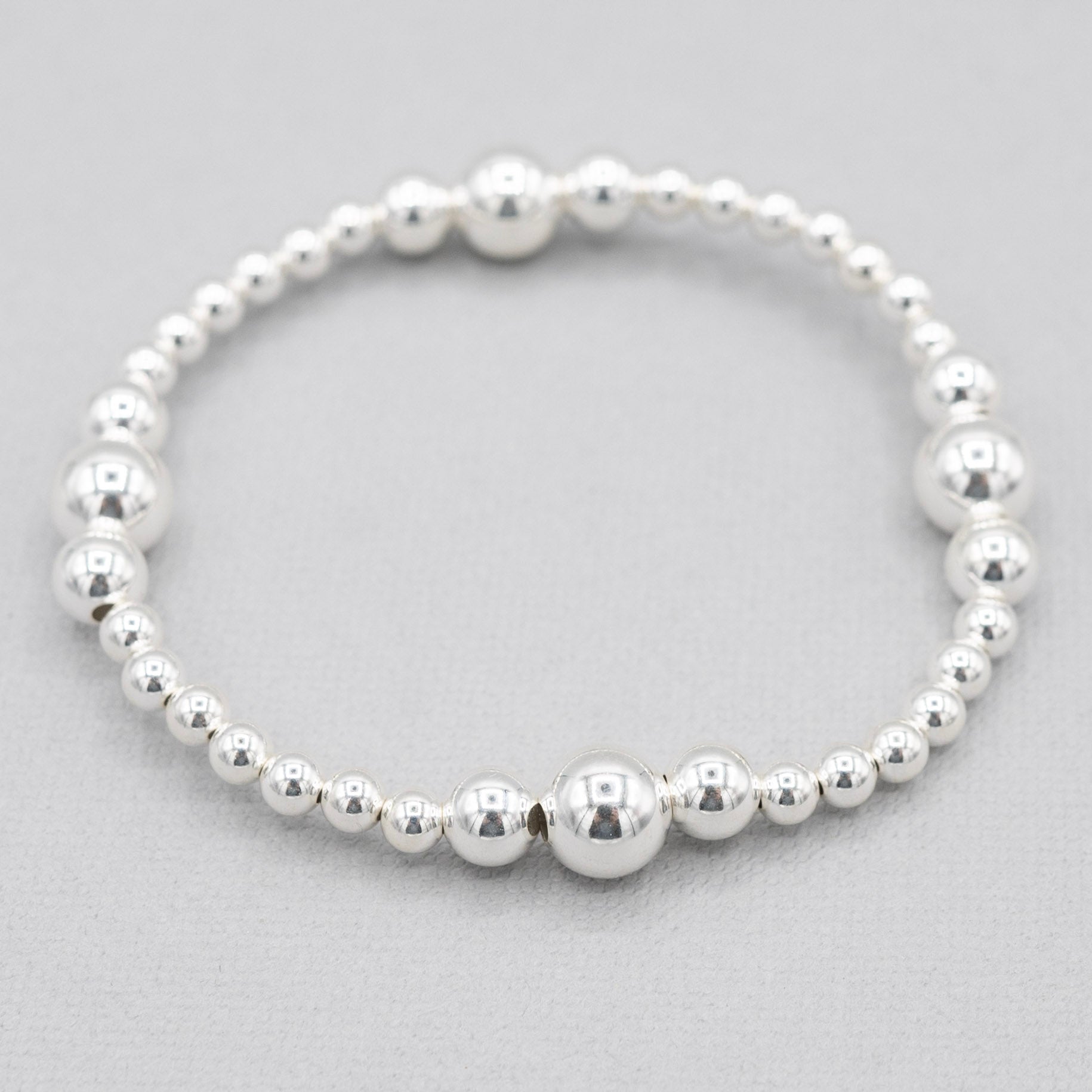 4mm & 8mm Beaded Lux Station Bracelet - Jewel Ya