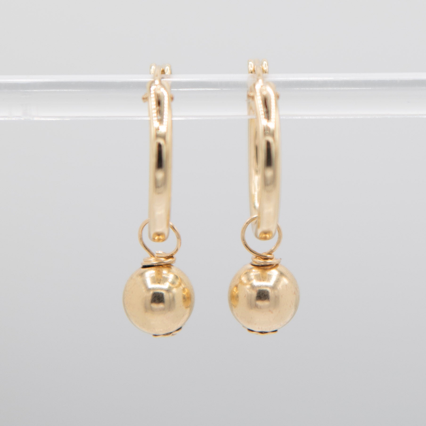 Tube Hoops & 8mm Beaded Lux Drop Set - Jewel Ya