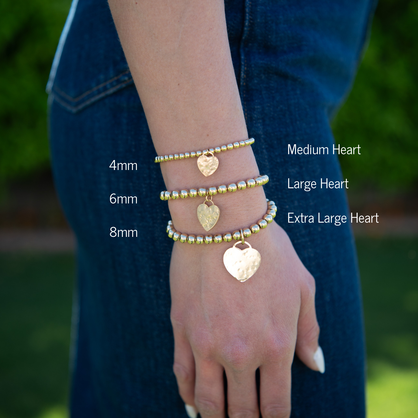 Freshwater Pearl & 14k Gold Filled Heart Bracelet Set - Jewel Ya