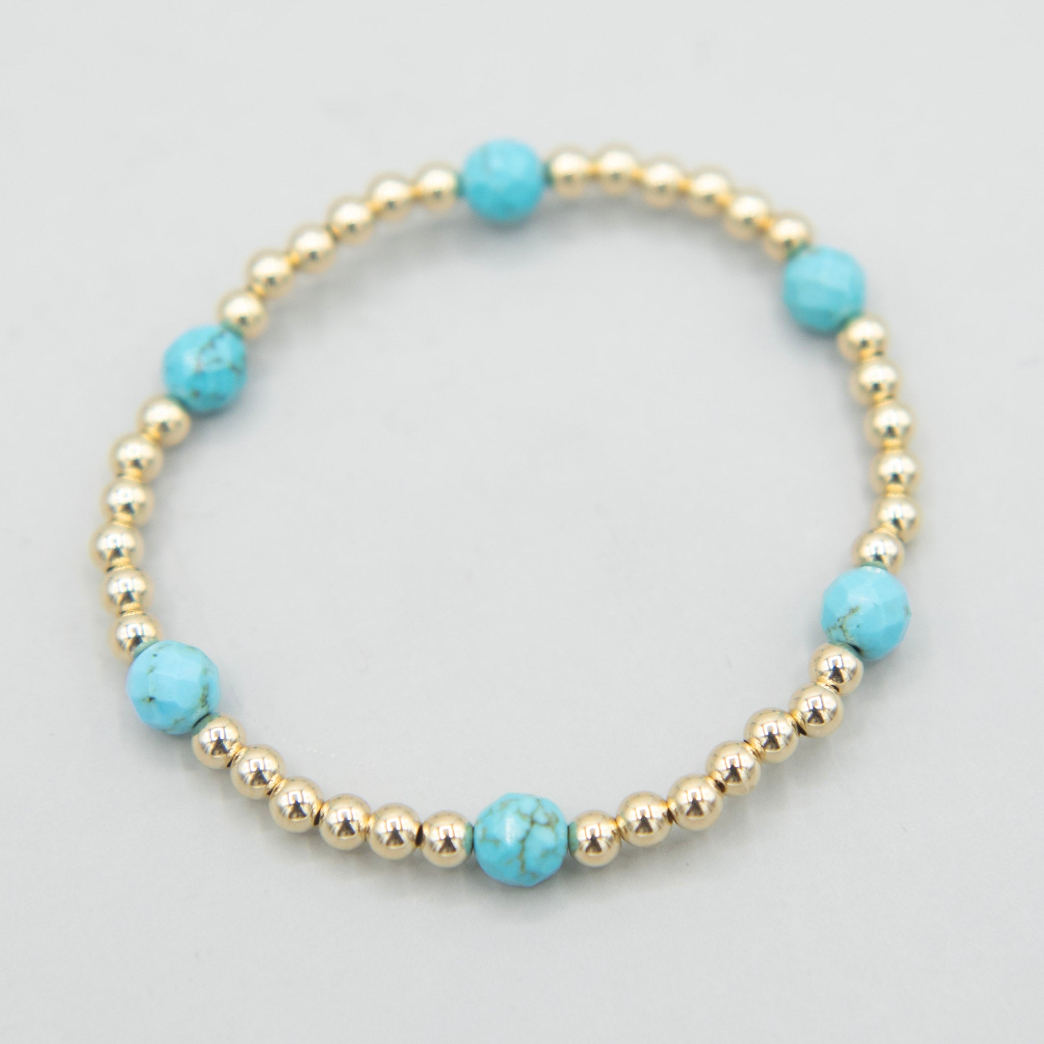 Beaded Lux Turquoise Station Bracelet