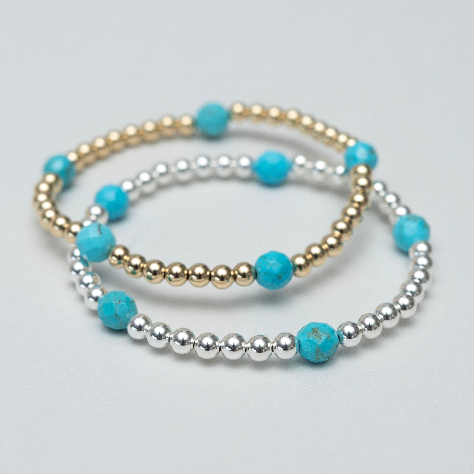 Beaded Lux Turquoise Station Bracelet