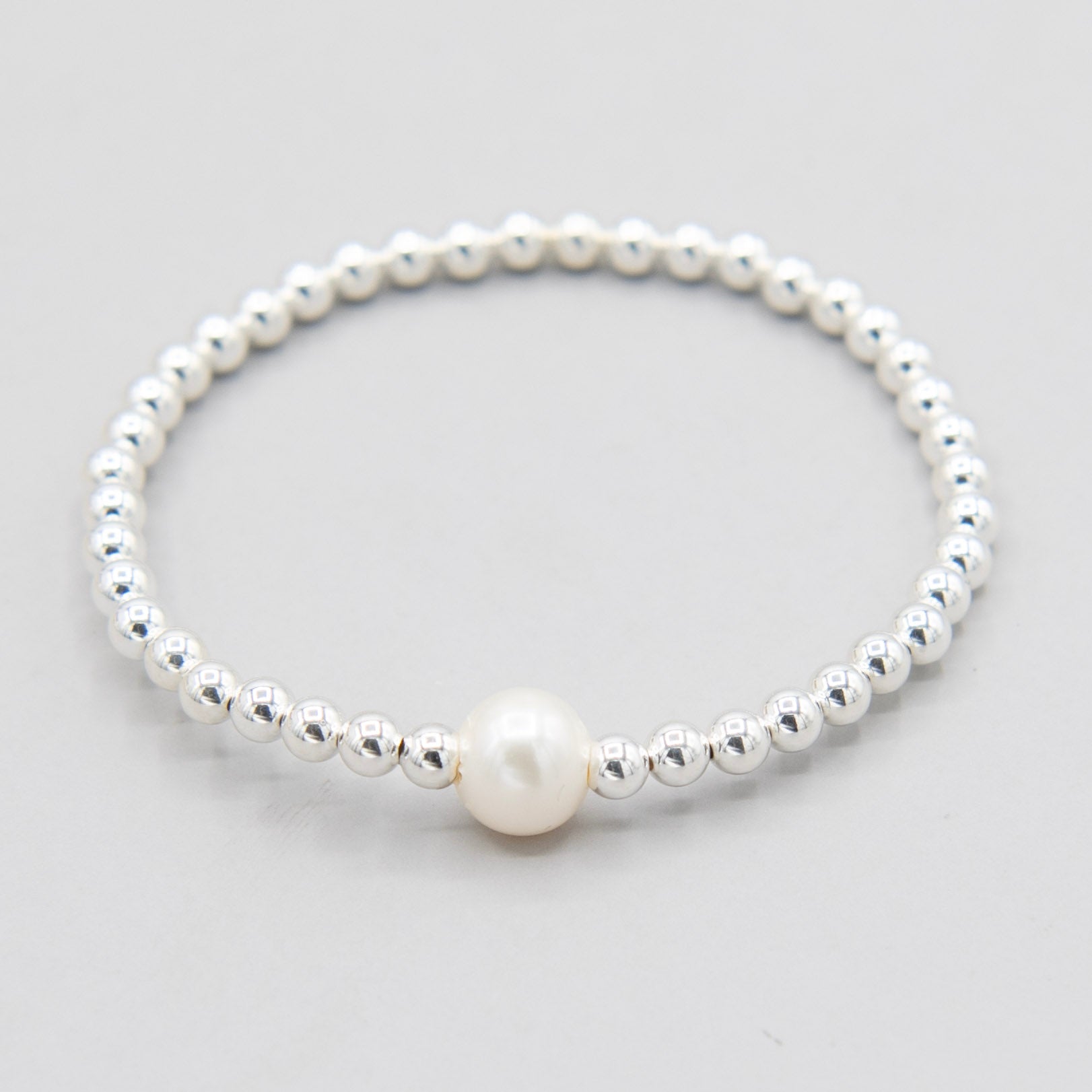 Freshwater Pearl & 4mm Beaded Lux Bracelet - Jewel Ya