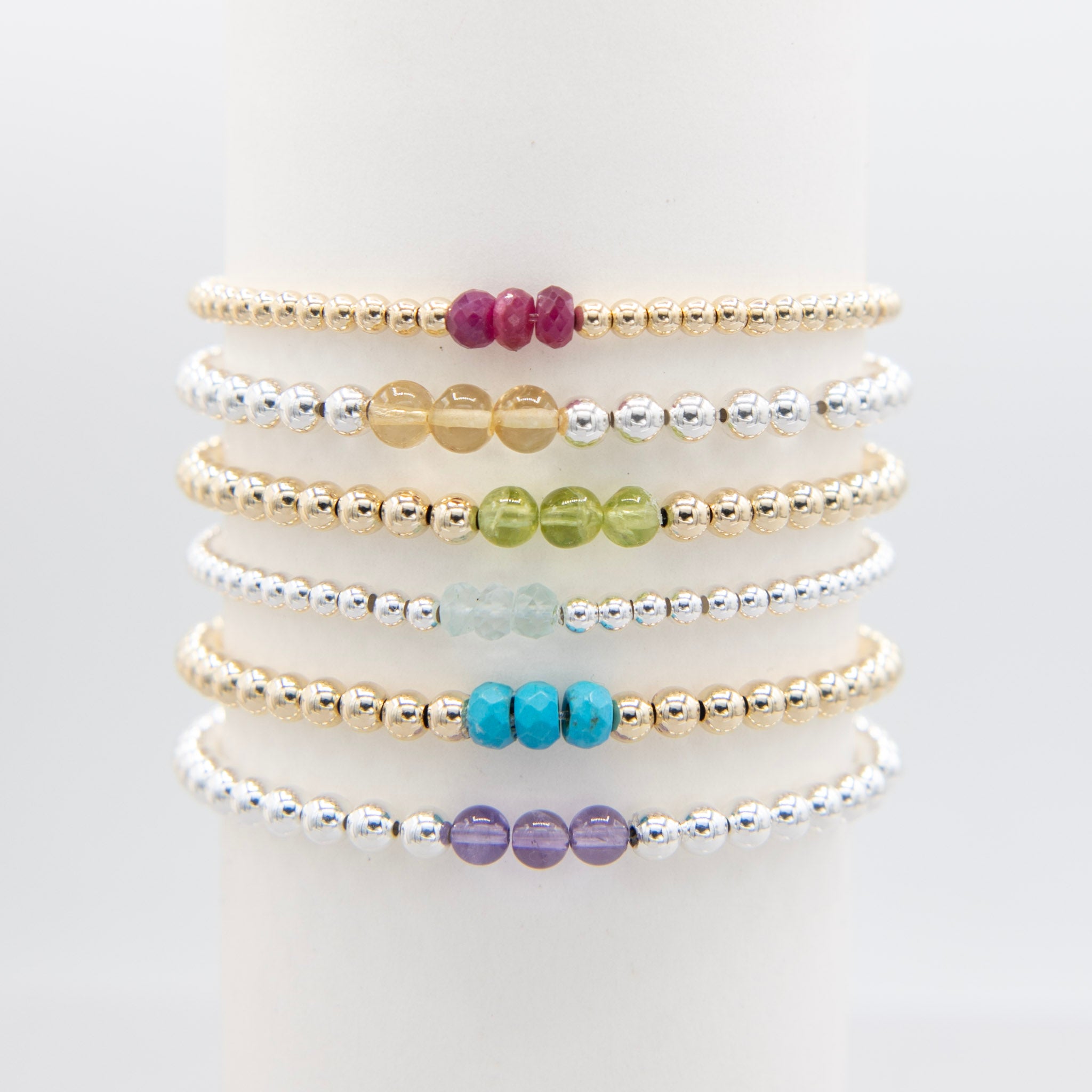 Birthstone Beaded Lux Bracelet - Jewel Ya
