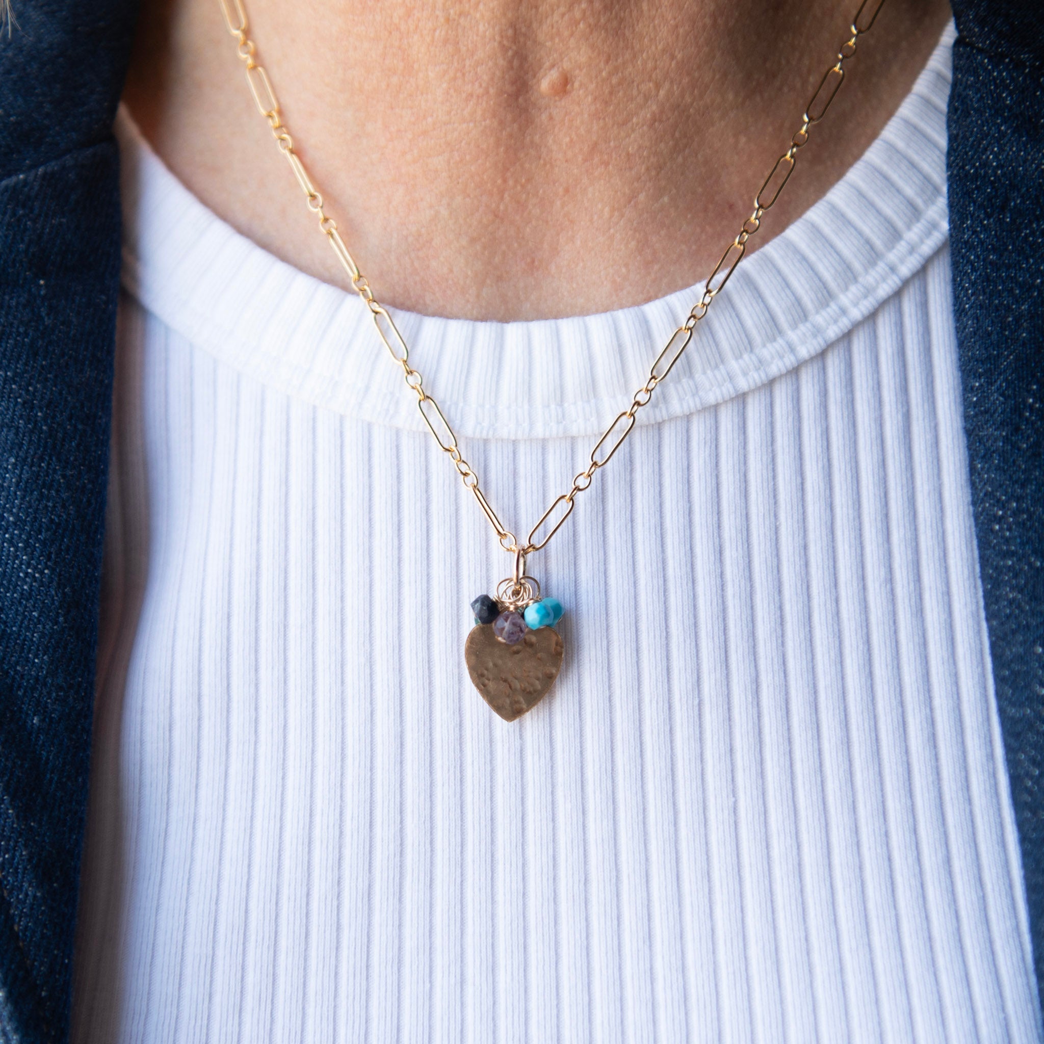 'My People' Birthstone & Heart Necklace - Jewel Ya