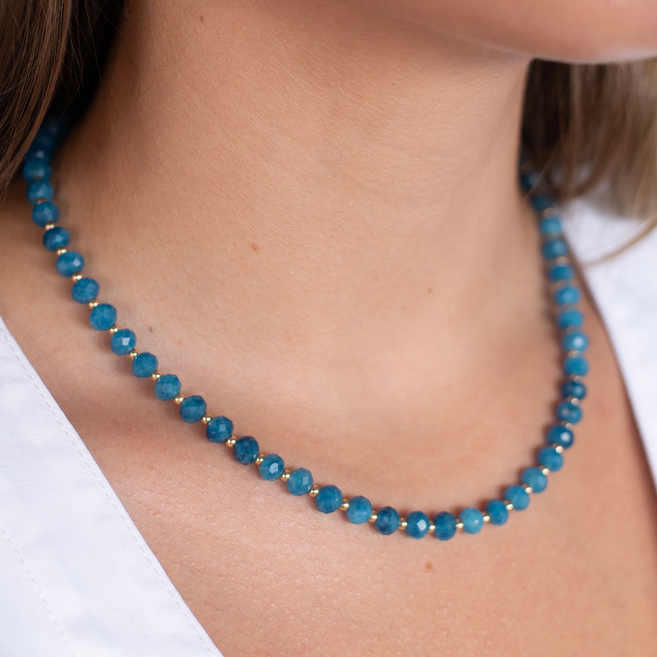 Blue Jade & Beaded Lux Necklace - Jewel Ya
