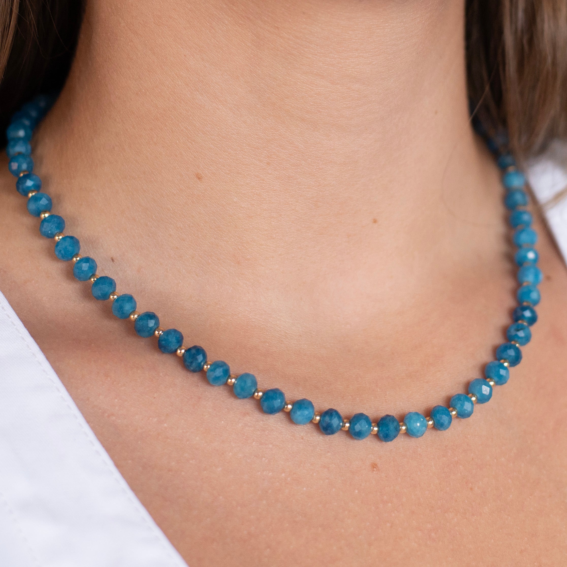 Blue Jade & Beaded Lux Necklace - Jewel Ya